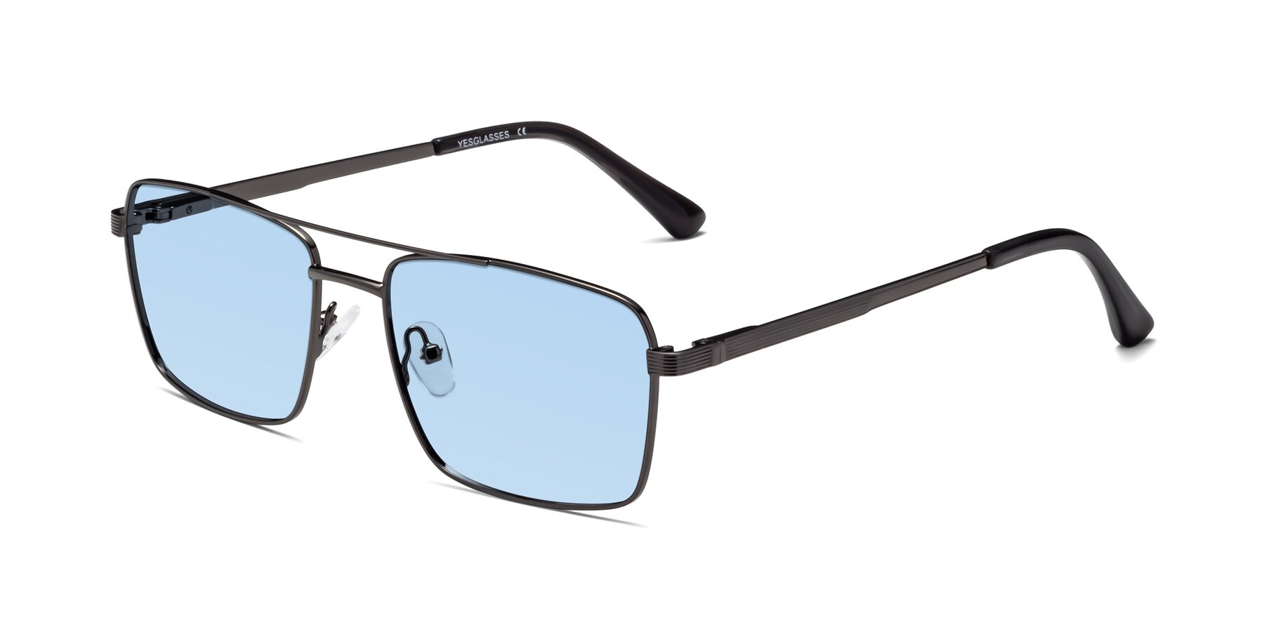 Angle of Beckum in Gunmetal with Light Blue Tinted Lenses