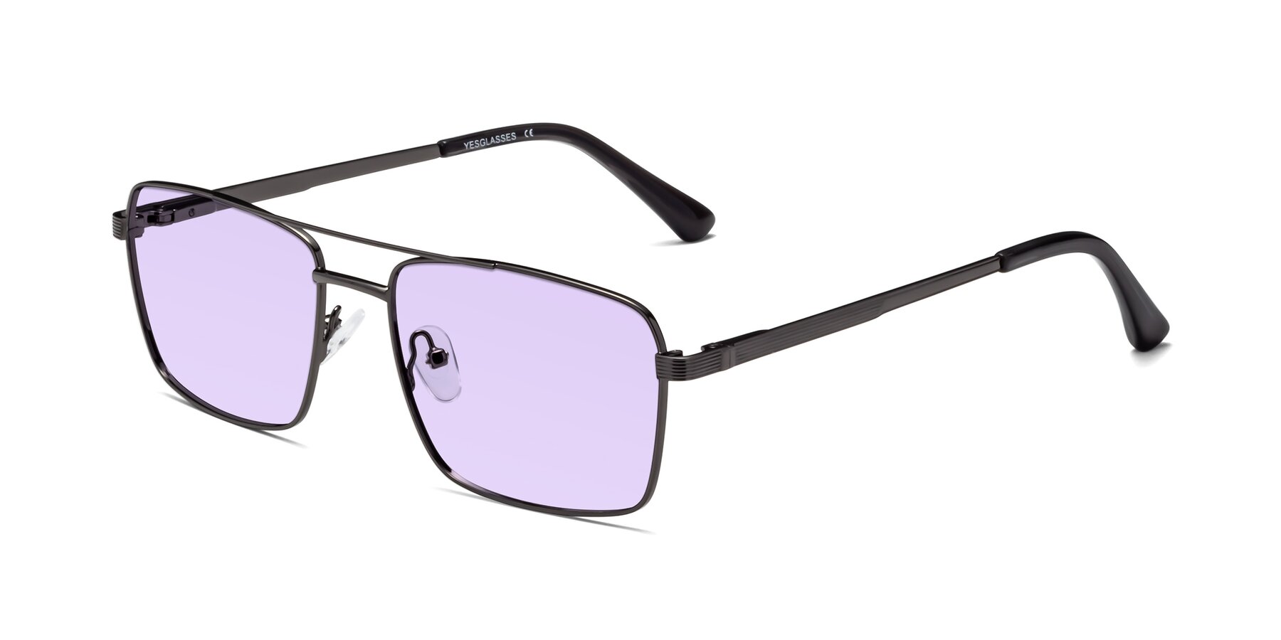Angle of Beckum in Gunmetal with Light Purple Tinted Lenses