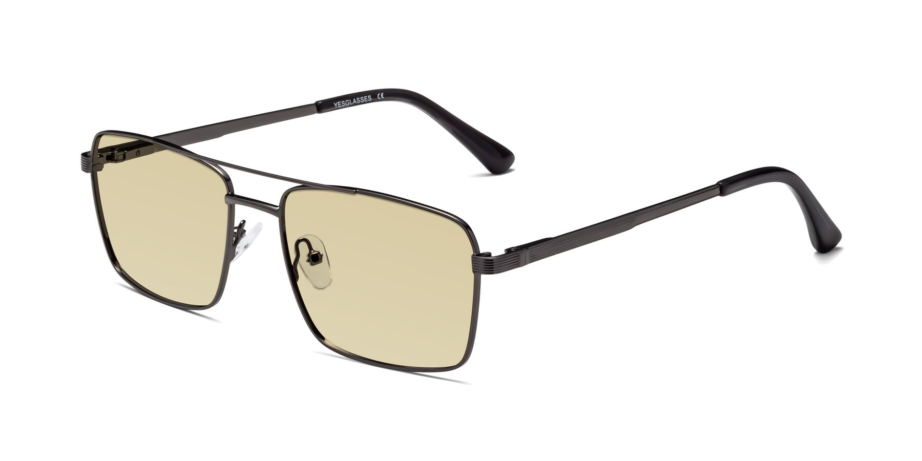 Angle of Beckum in Gunmetal with Light Champagne Tinted Lenses