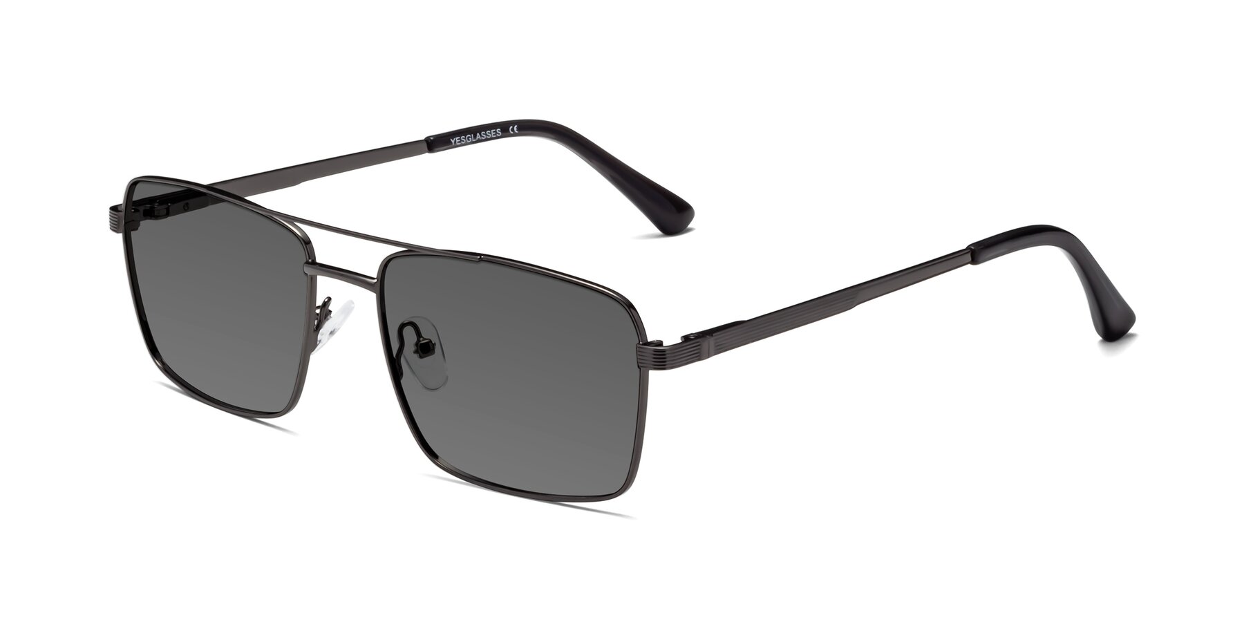 Angle of Beckum in Gunmetal with Medium Gray Tinted Lenses