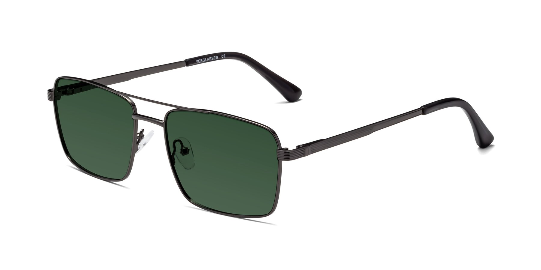 Angle of Beckum in Gunmetal with Green Tinted Lenses