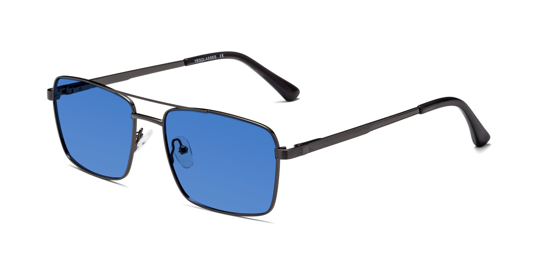 Angle of Beckum in Gunmetal with Blue Tinted Lenses