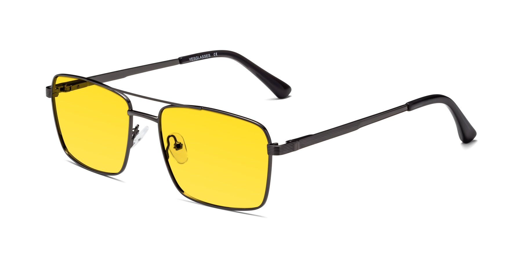 Angle of 9469 in Gunmetal with Yellow Tinted Lenses