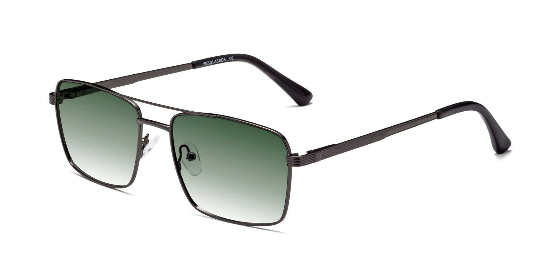 Angle of Beckum in Gunmetal with Green Gradient Lenses