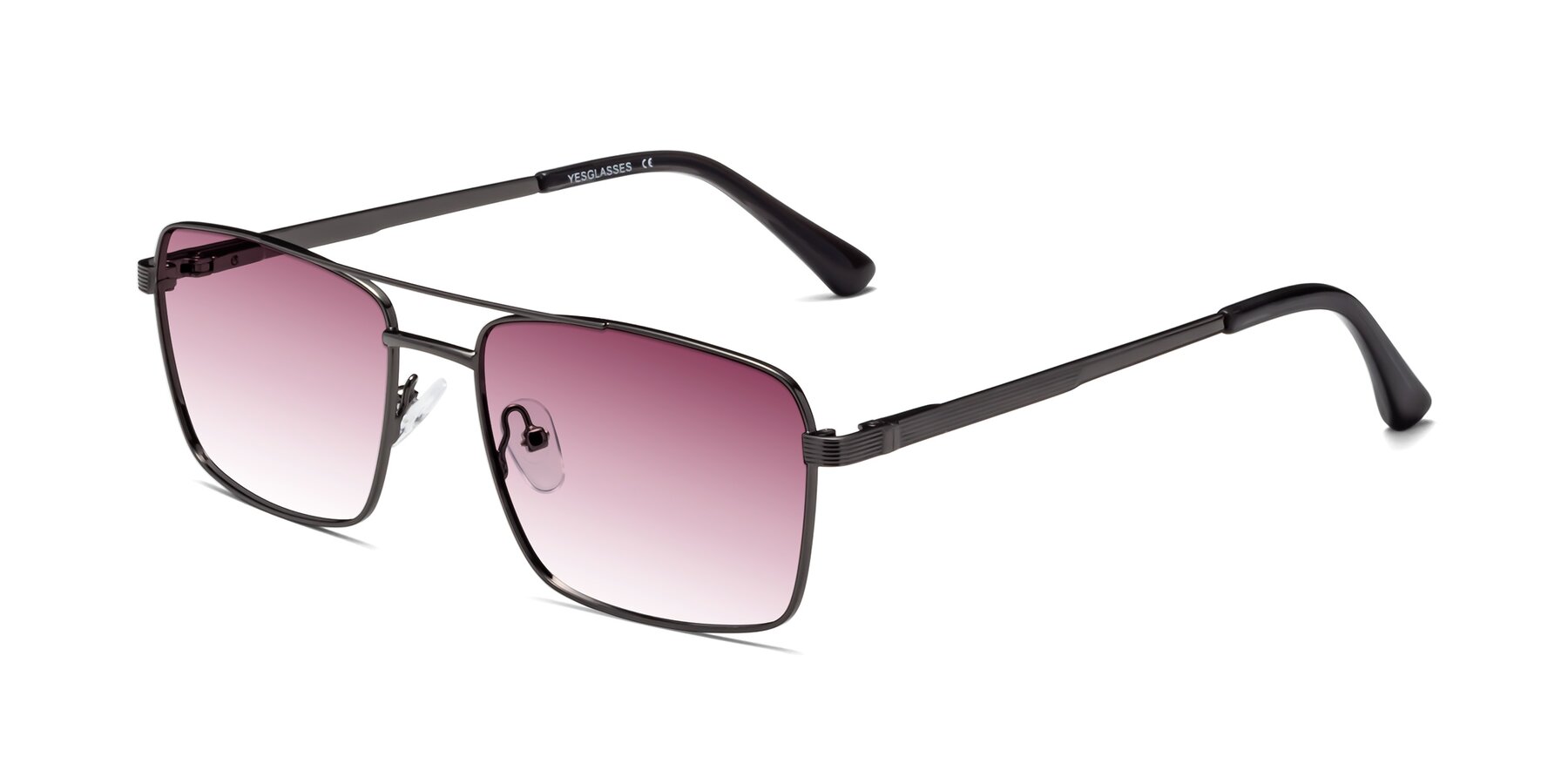 Angle of Beckum in Gunmetal with Wine Gradient Lenses