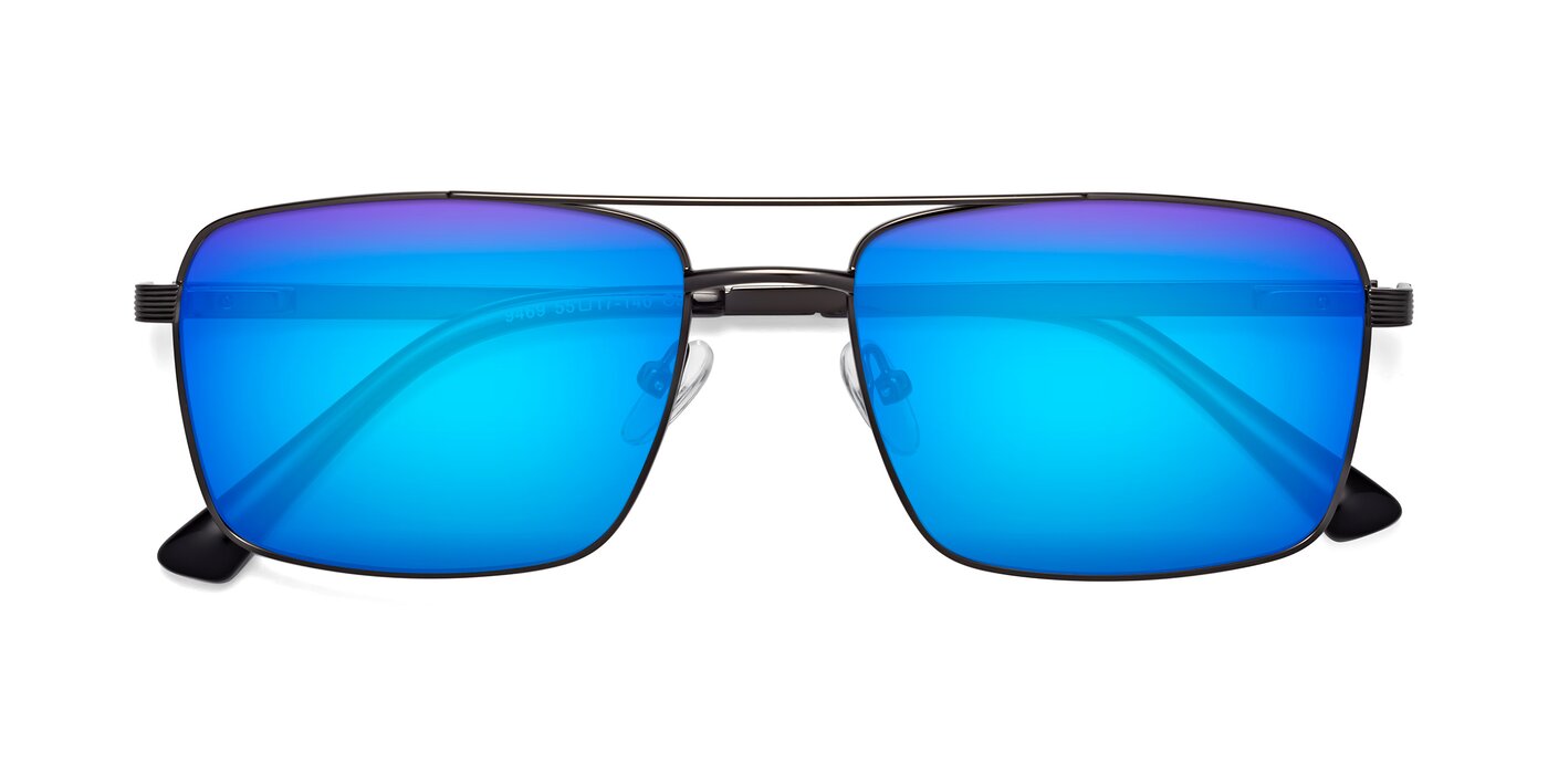9469 - Gunmetal Flash Mirrored Sunglasses