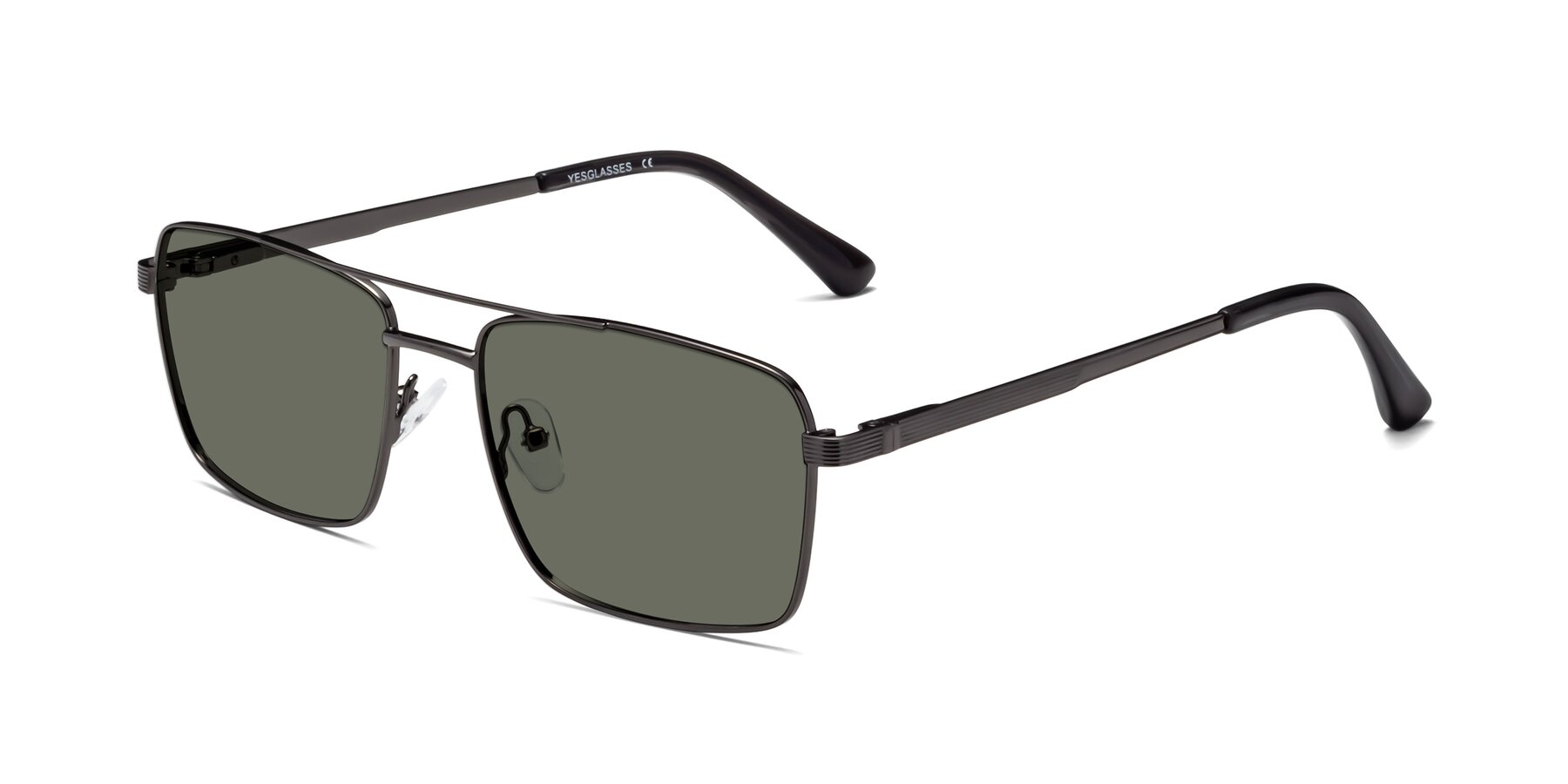 Angle of Beckum in Gunmetal with Gray Polarized Lenses