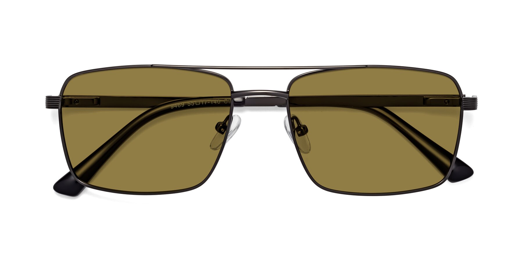 Folded Front of Beckum in Gunmetal with Brown Polarized Lenses