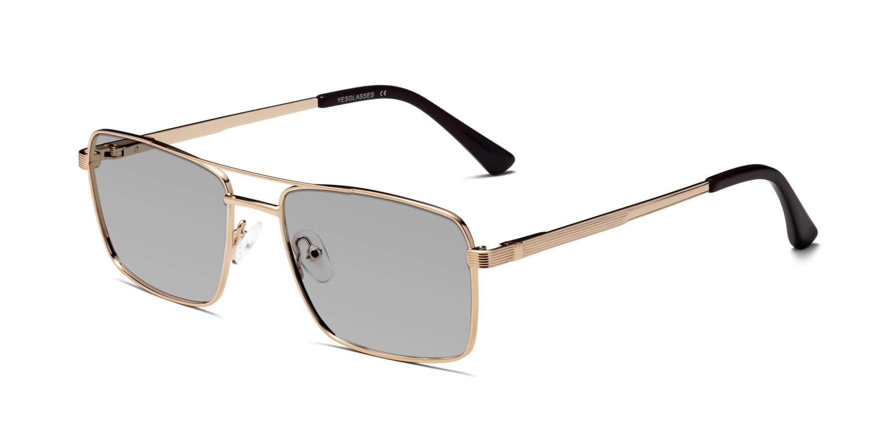 Angle of Beckum in Gold with Light Gray Tinted Lenses