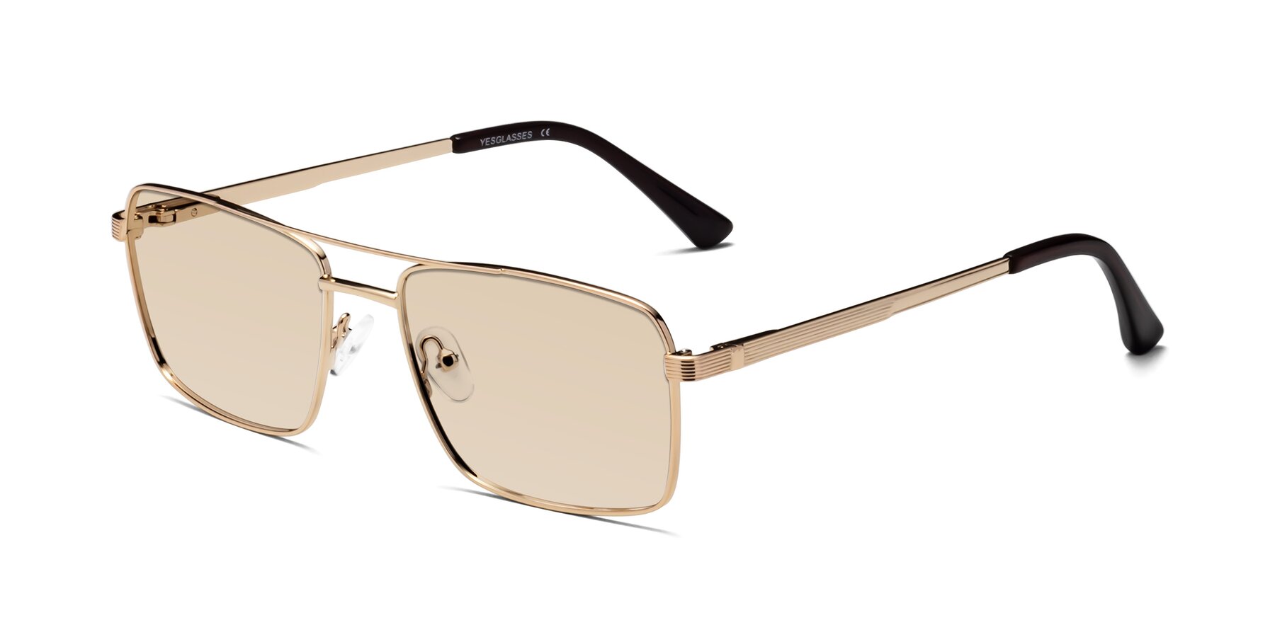 Angle of Beckum in Gold with Light Brown Tinted Lenses