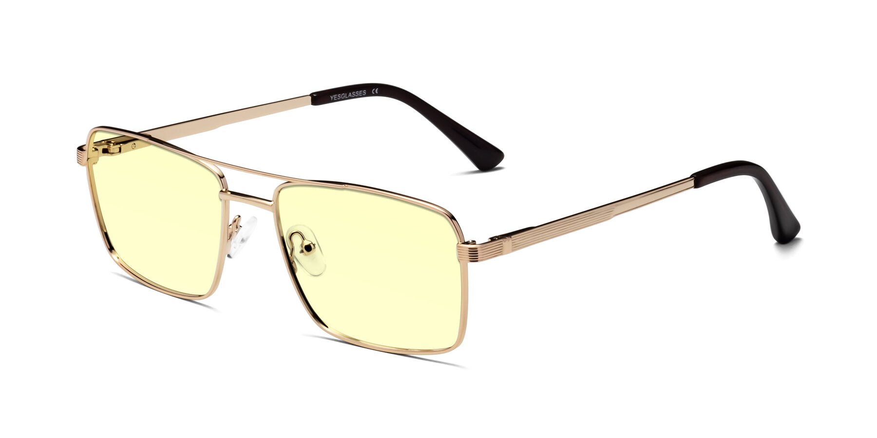 Angle of Beckum in Gold with Light Yellow Tinted Lenses