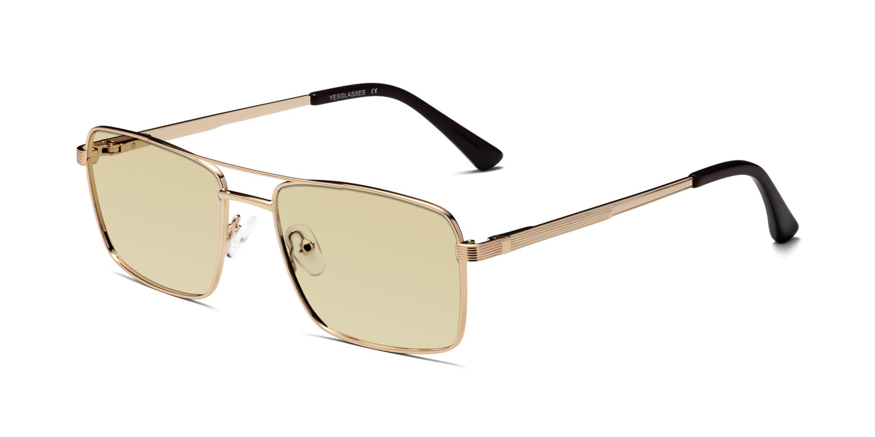 Angle of Beckum in Gold with Light Champagne Tinted Lenses