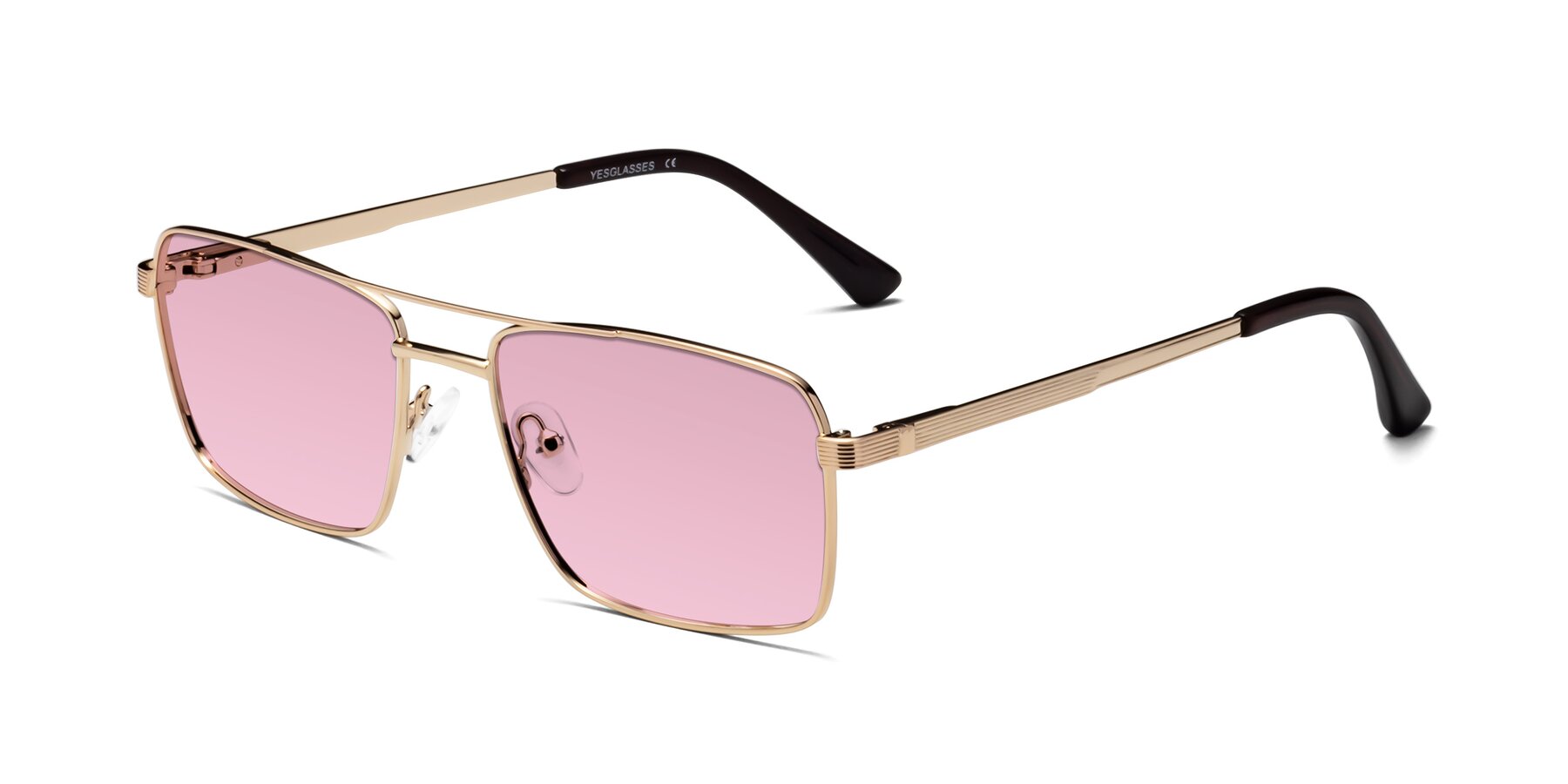 Angle of Beckum in Gold with Light Wine Tinted Lenses