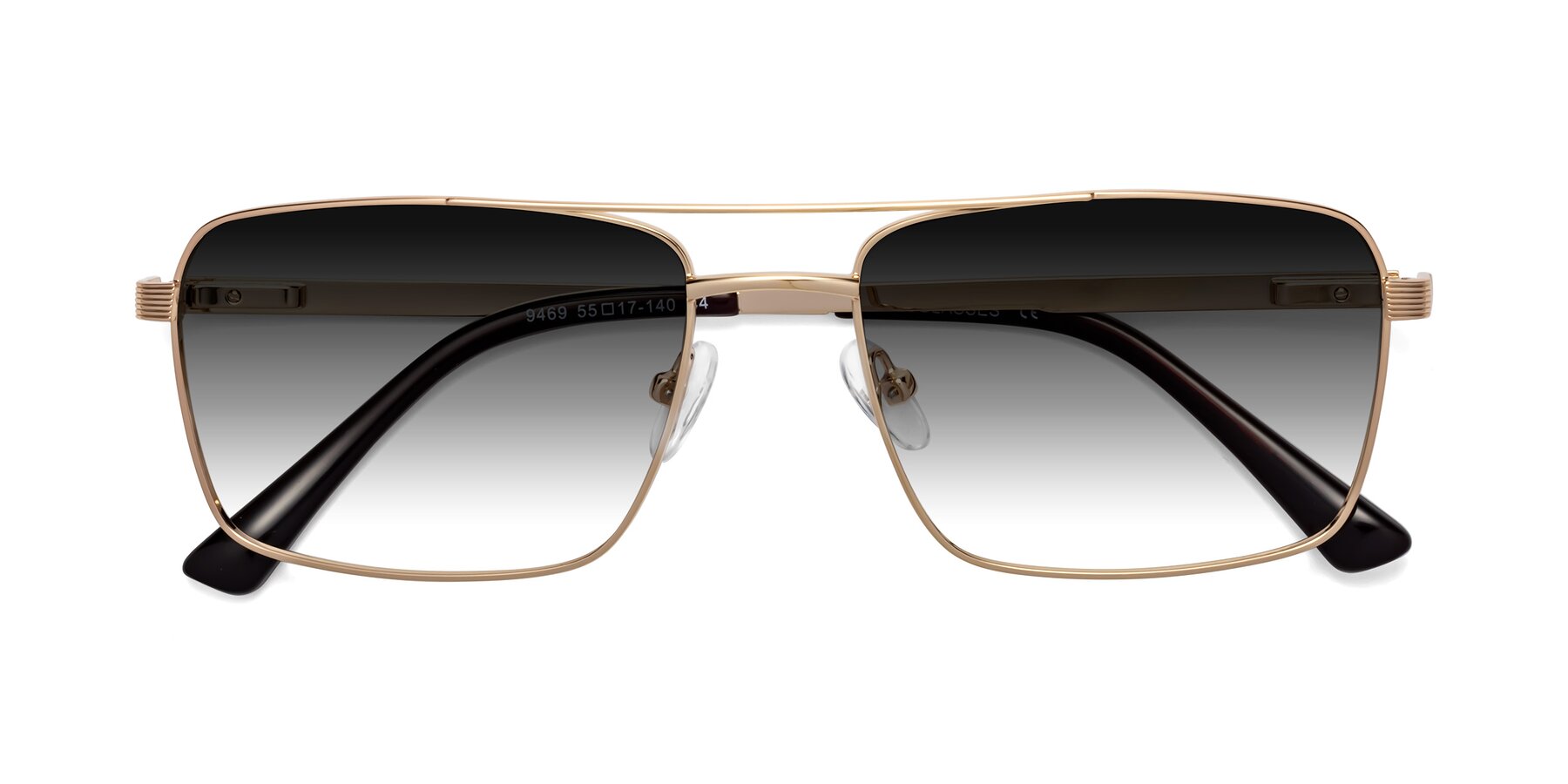 Folded Front of Beckum in Gold with Gray Gradient Lenses