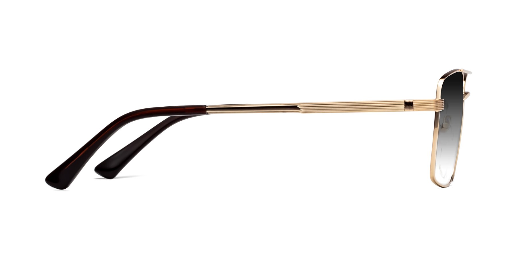 Side of Beckum in Gold with Gray Gradient Lenses