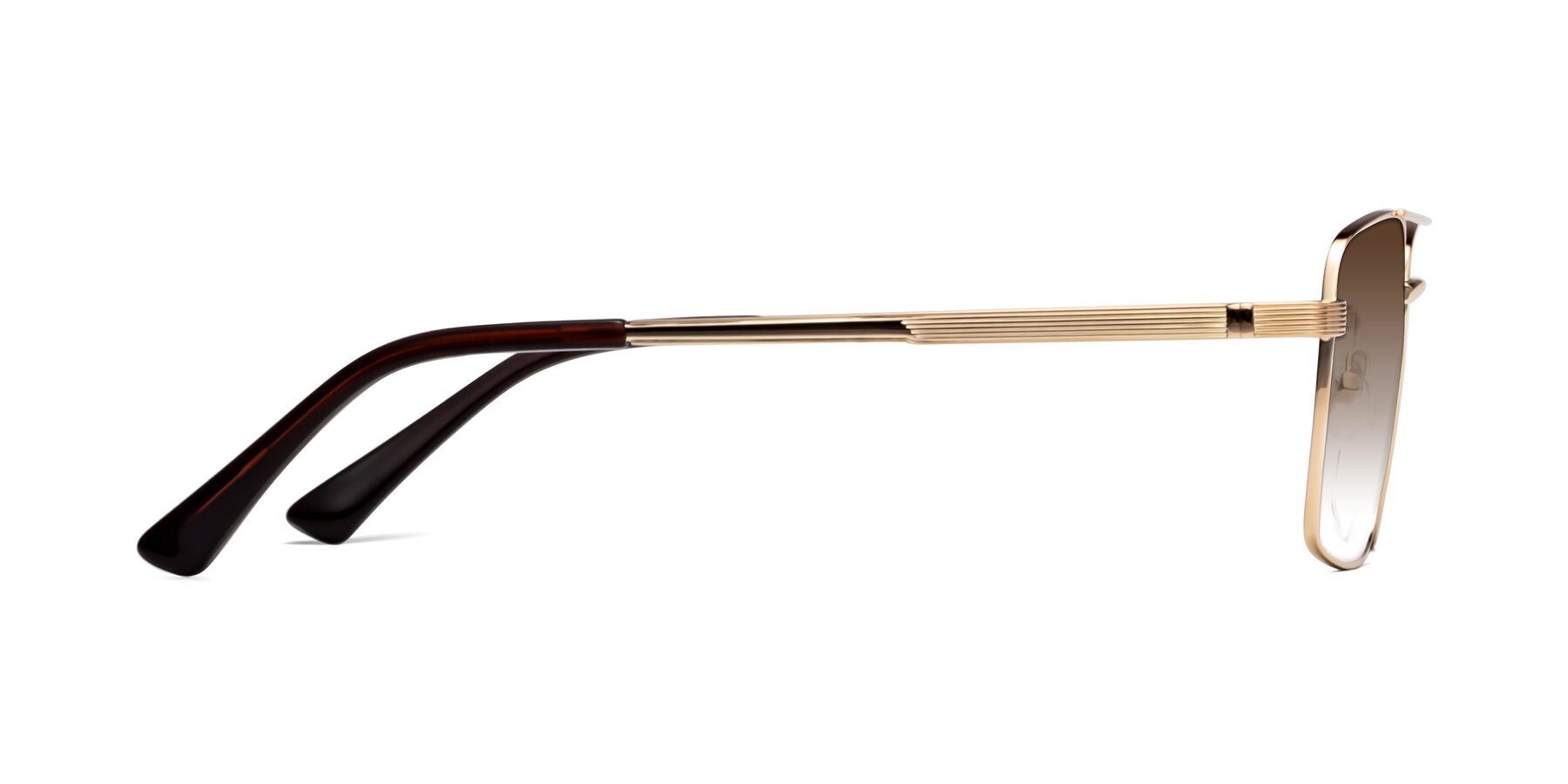 Side of Beckum in Gold with Brown Gradient Lenses