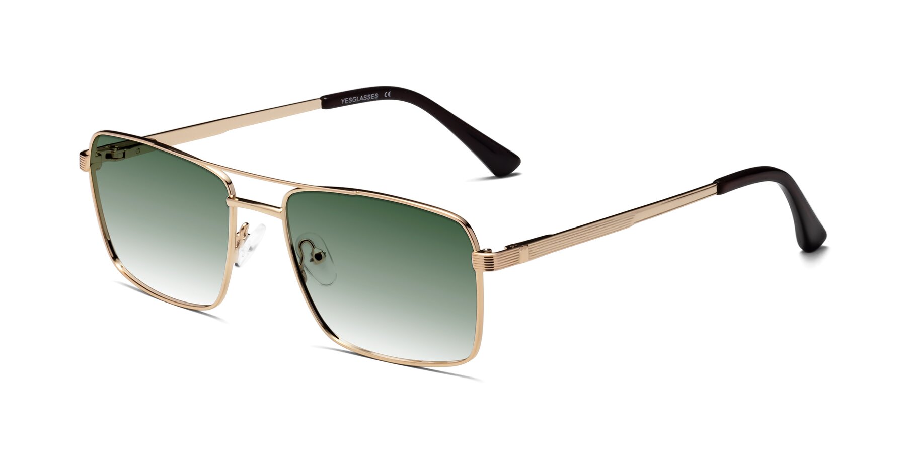 Angle of Beckum in Gold with Green Gradient Lenses