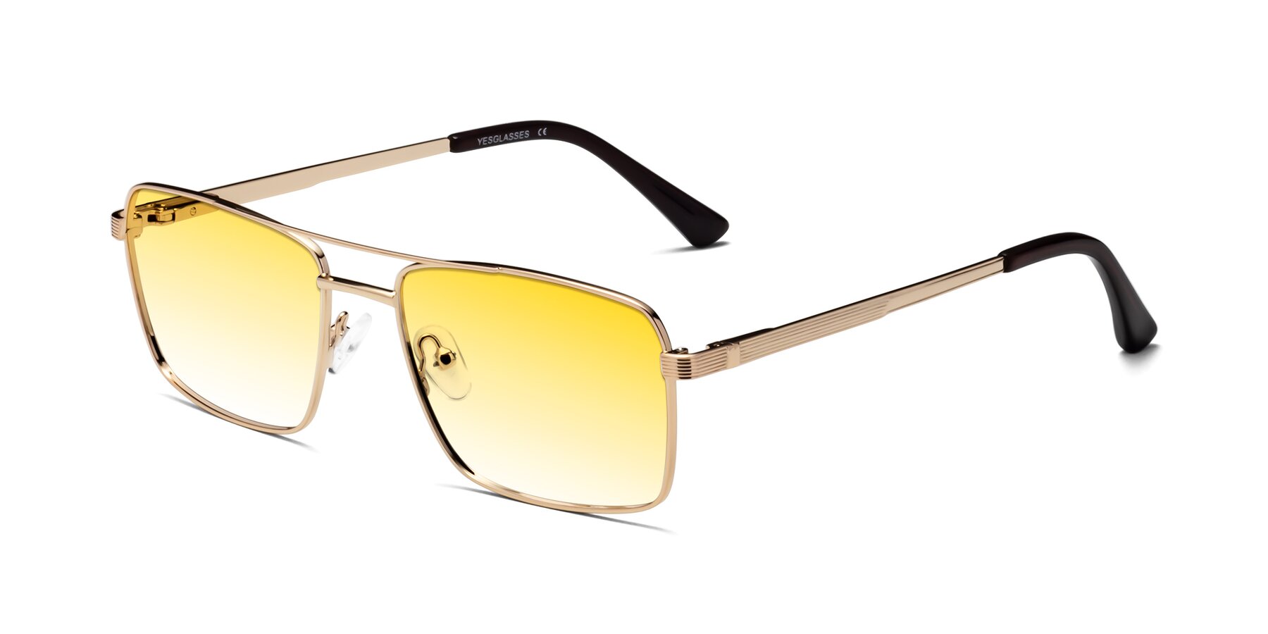 Angle of Beckum in Gold with Yellow Gradient Lenses