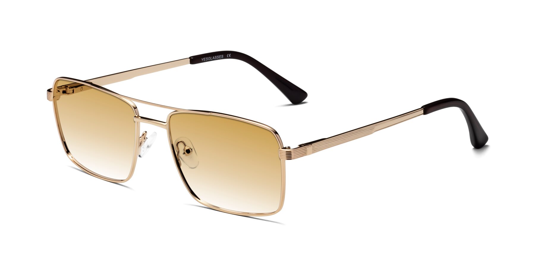 Angle of Beckum in Gold with Champagne Gradient Lenses