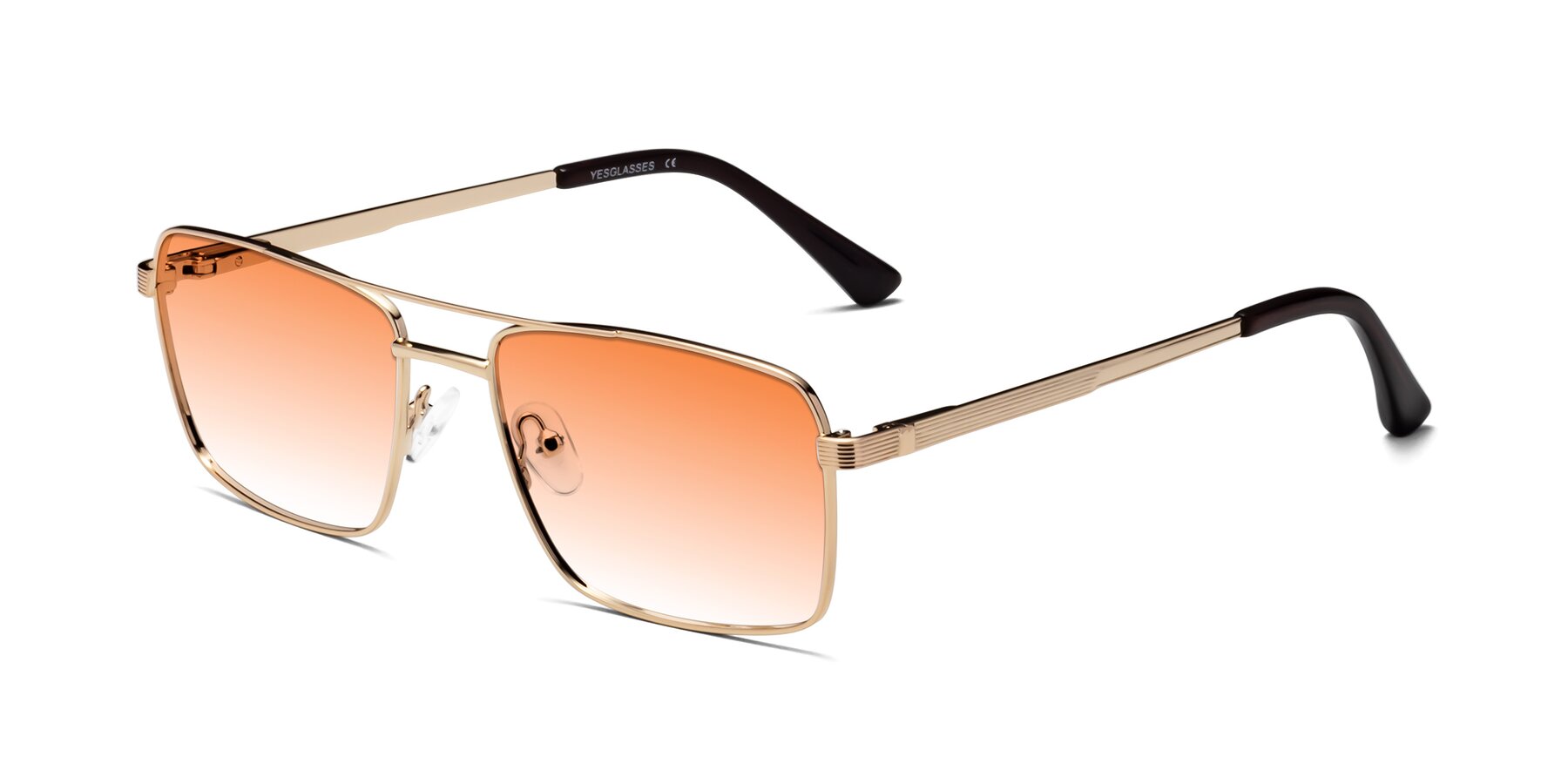 Angle of Beckum in Gold with Orange Gradient Lenses