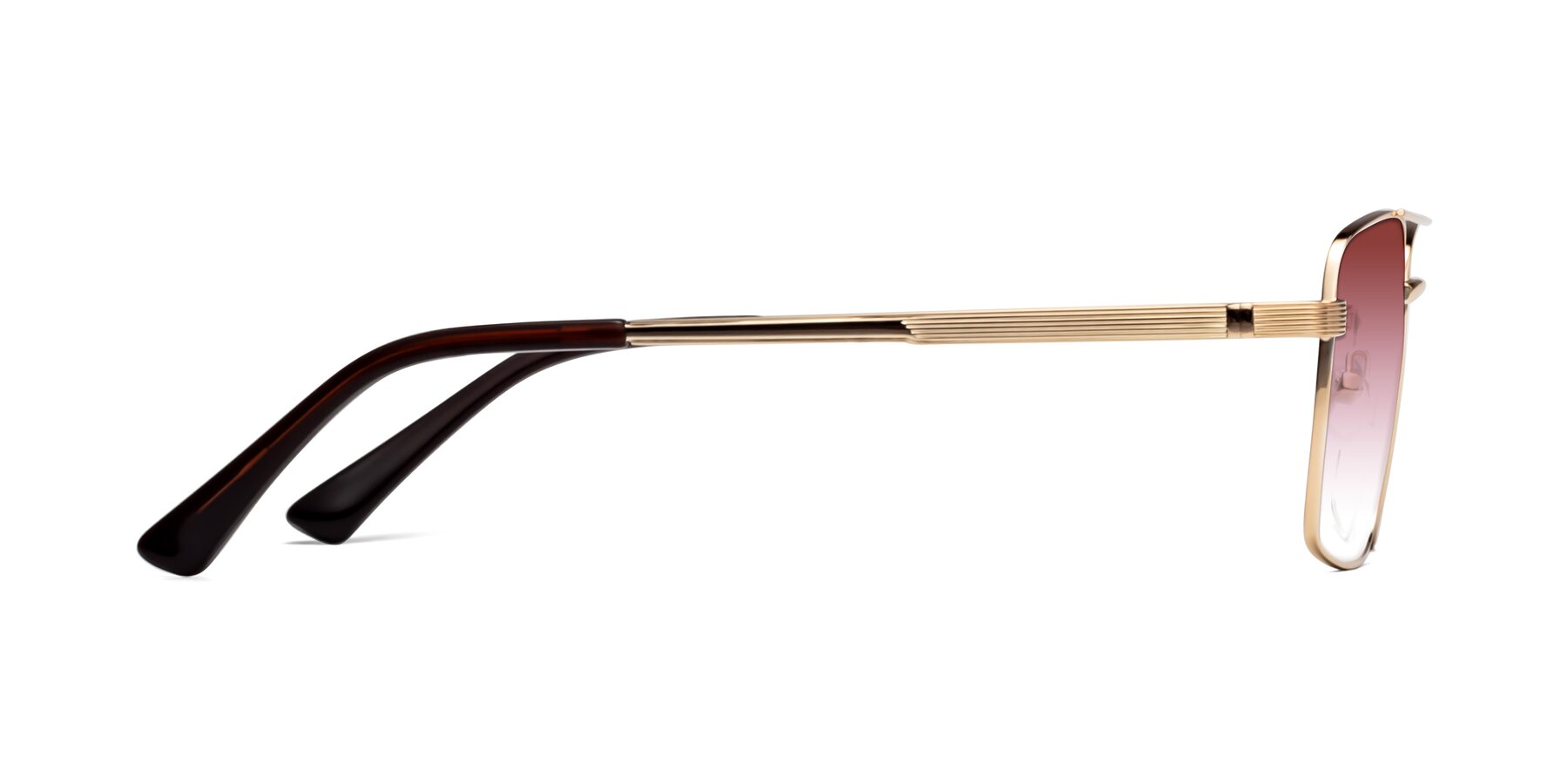 Side of Beckum in Gold with Garnet Gradient Lenses