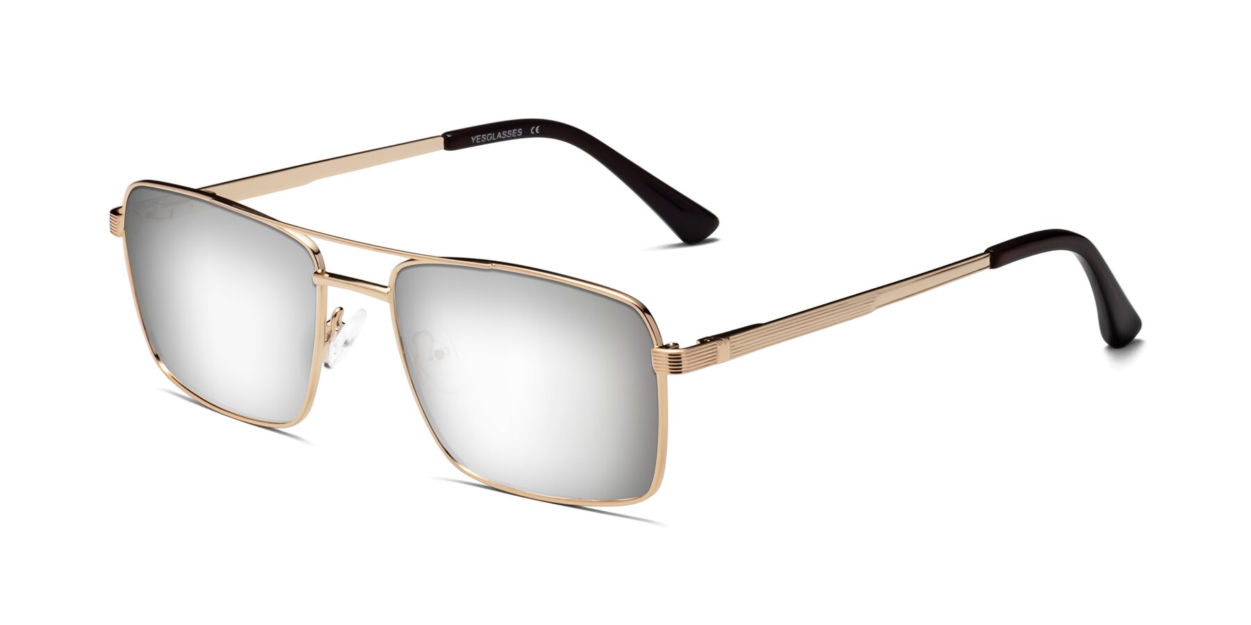Angle of Beckum in Gold with Silver Mirrored Lenses