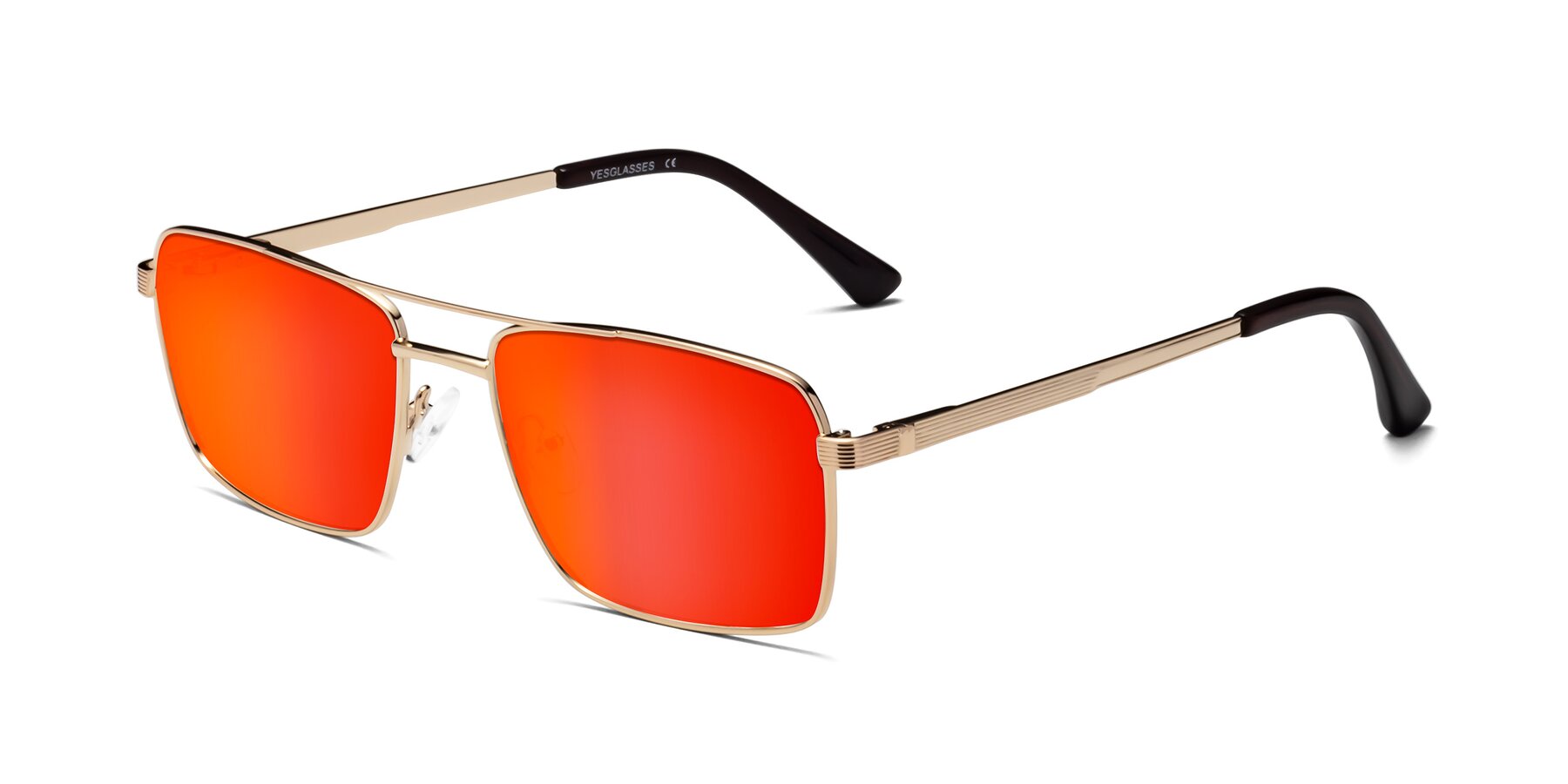 Angle of Beckum in Gold with Red Gold Mirrored Lenses