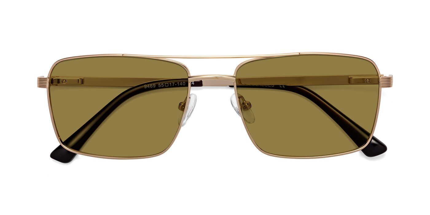 Beckum - Gold Polarized Sunglasses