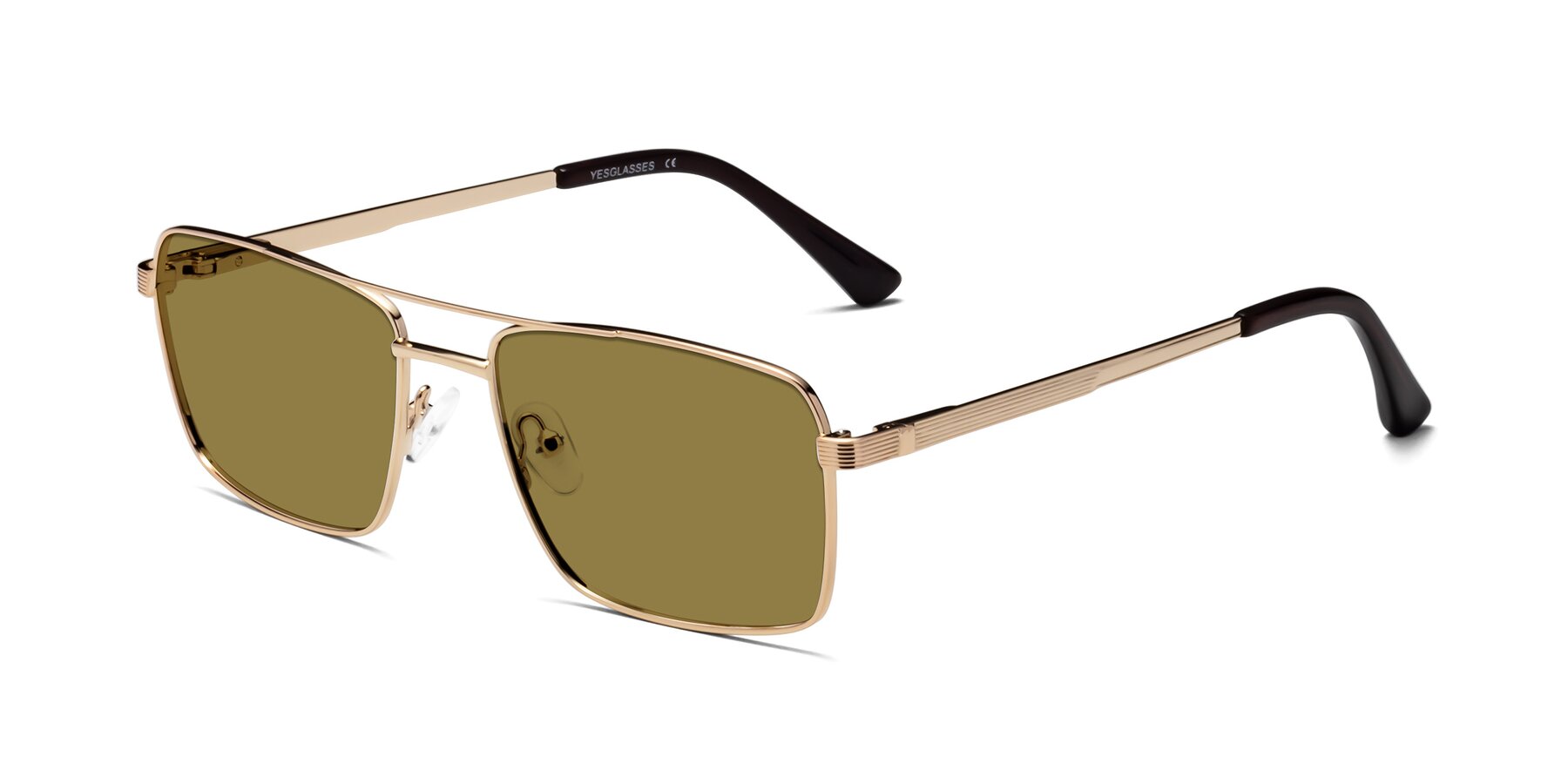 Angle of 9469 in Gold with Brown Polarized Lenses