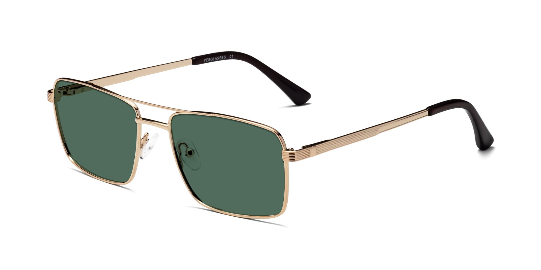 Angle of Beckum in Gold with Green Polarized Lenses