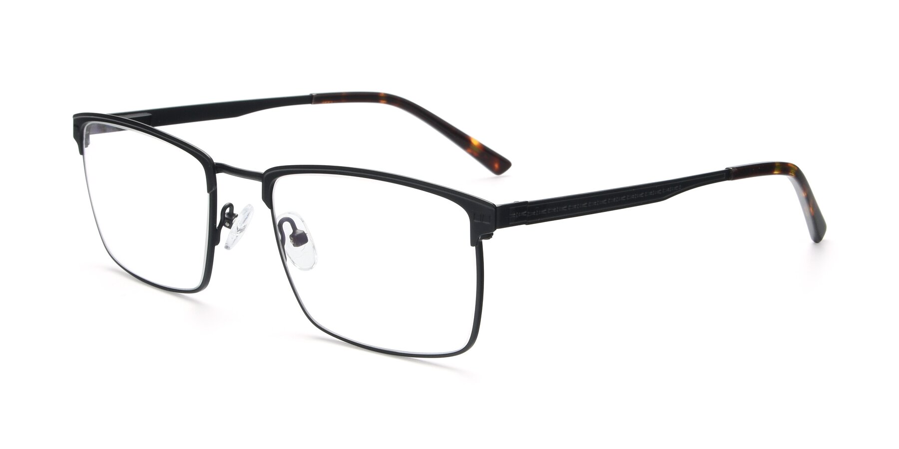Angle of 9420 in Matte Black with Clear Reading Eyeglass Lenses