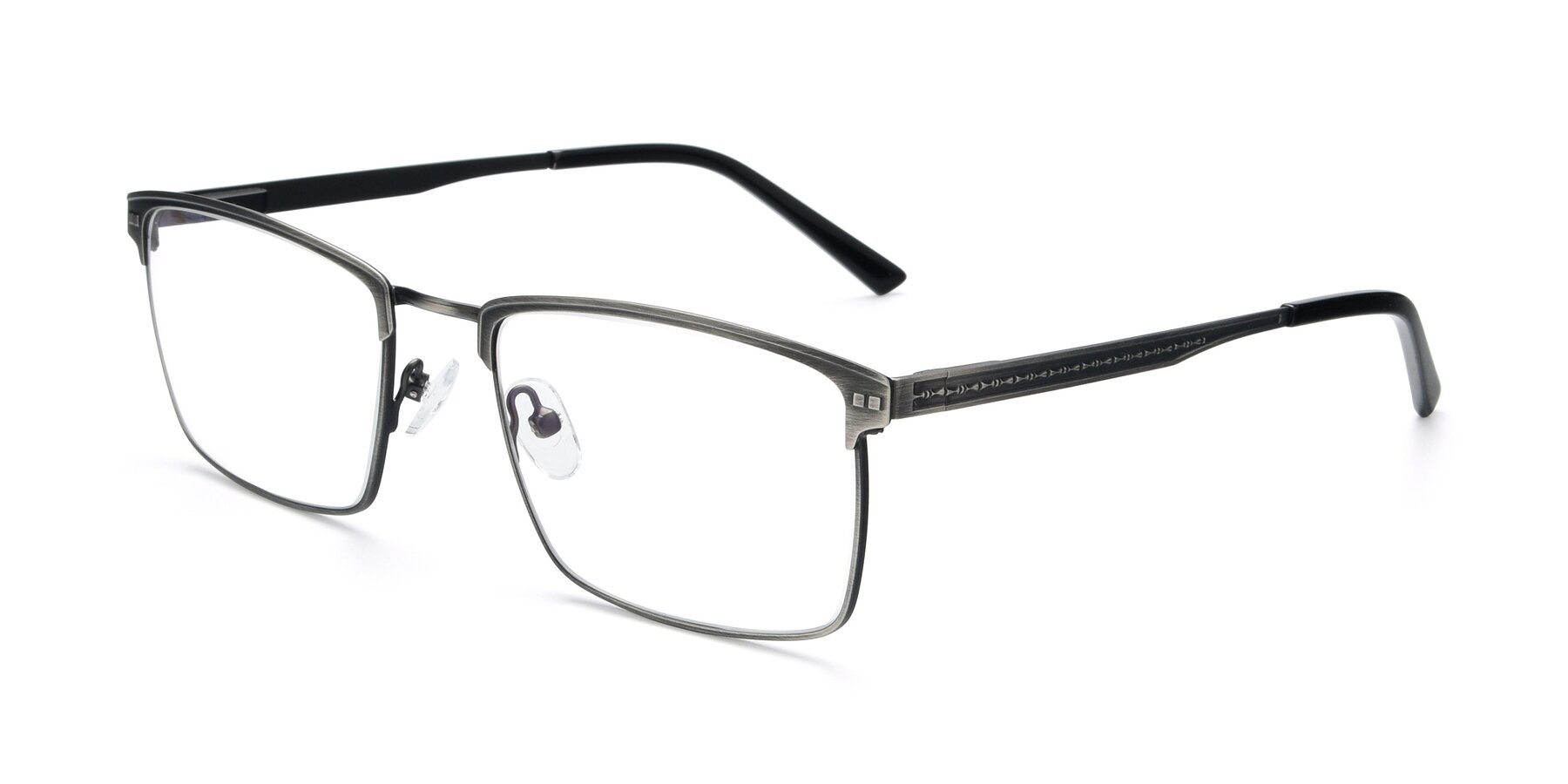 Angle of 9420 in Antique Gunmetal with Clear Reading Eyeglass Lenses