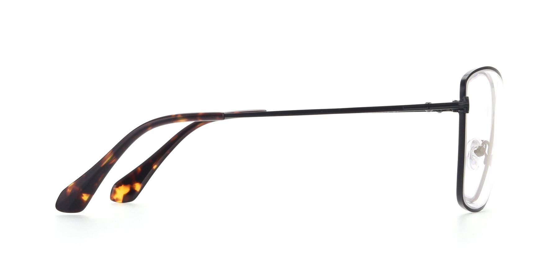 Side of 9412 in Black with Clear Reading Eyeglass Lenses