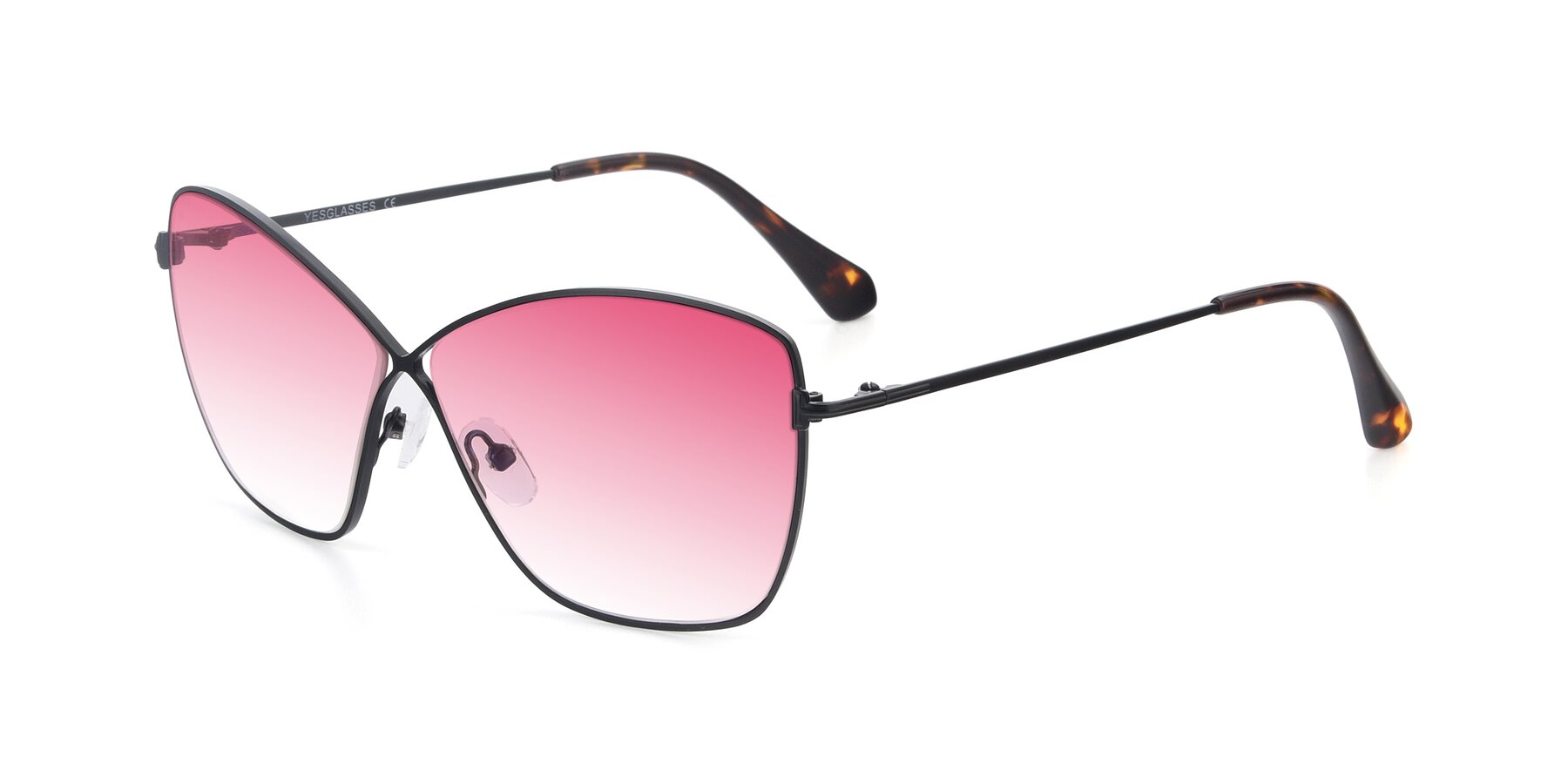 Angle of 9412 in Black with Pink Gradient Lenses