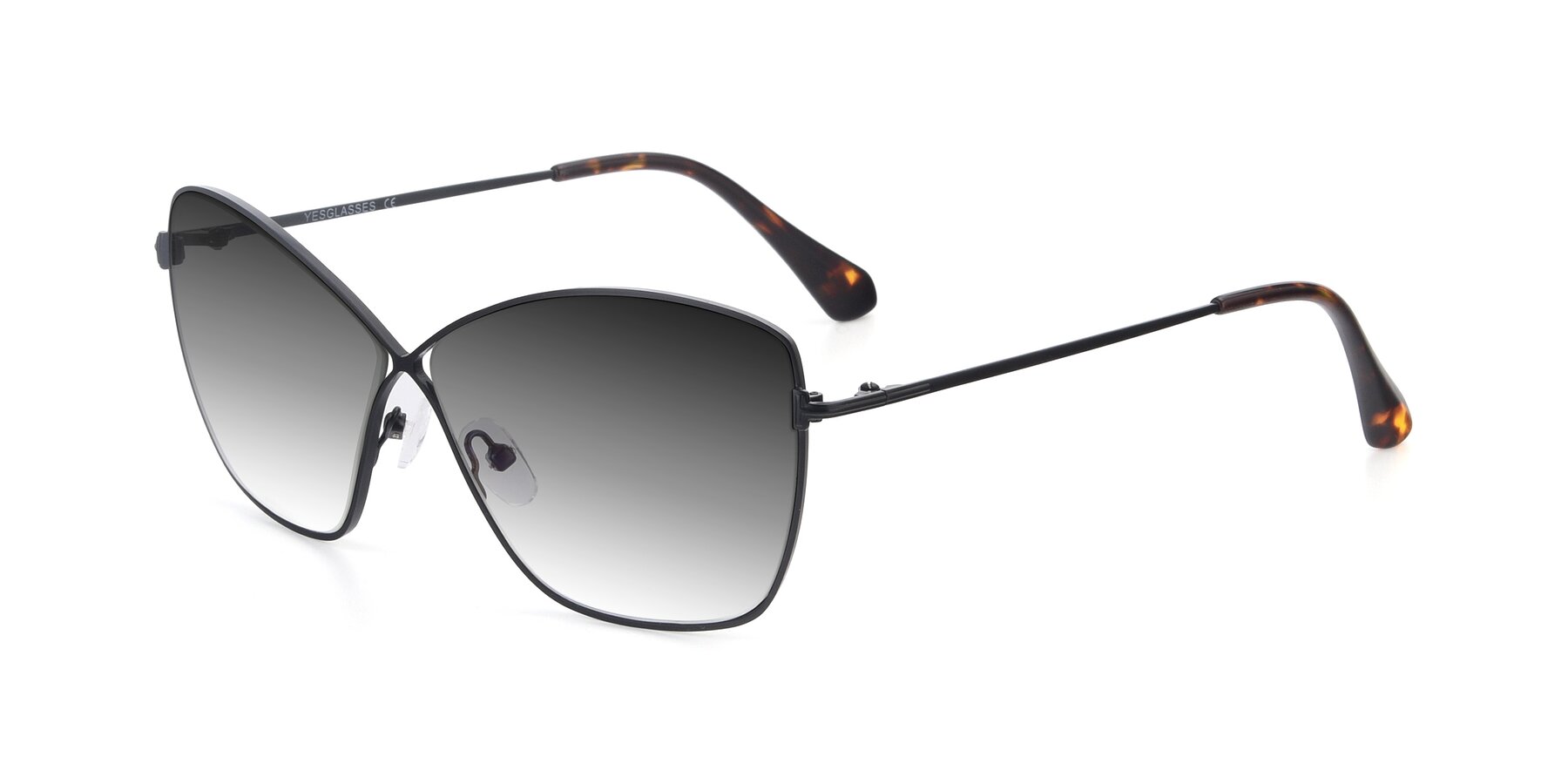 Angle of 9412 in Black with Gray Gradient Lenses