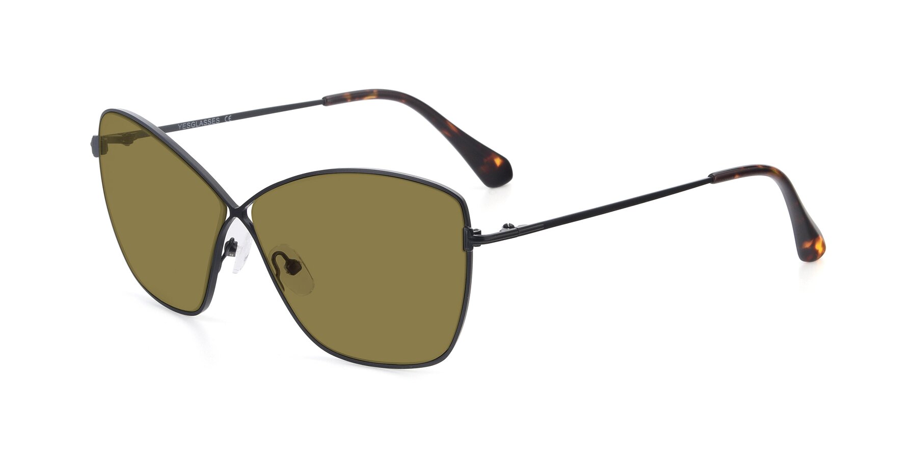Angle of 9412 in Black with Brown Polarized Lenses