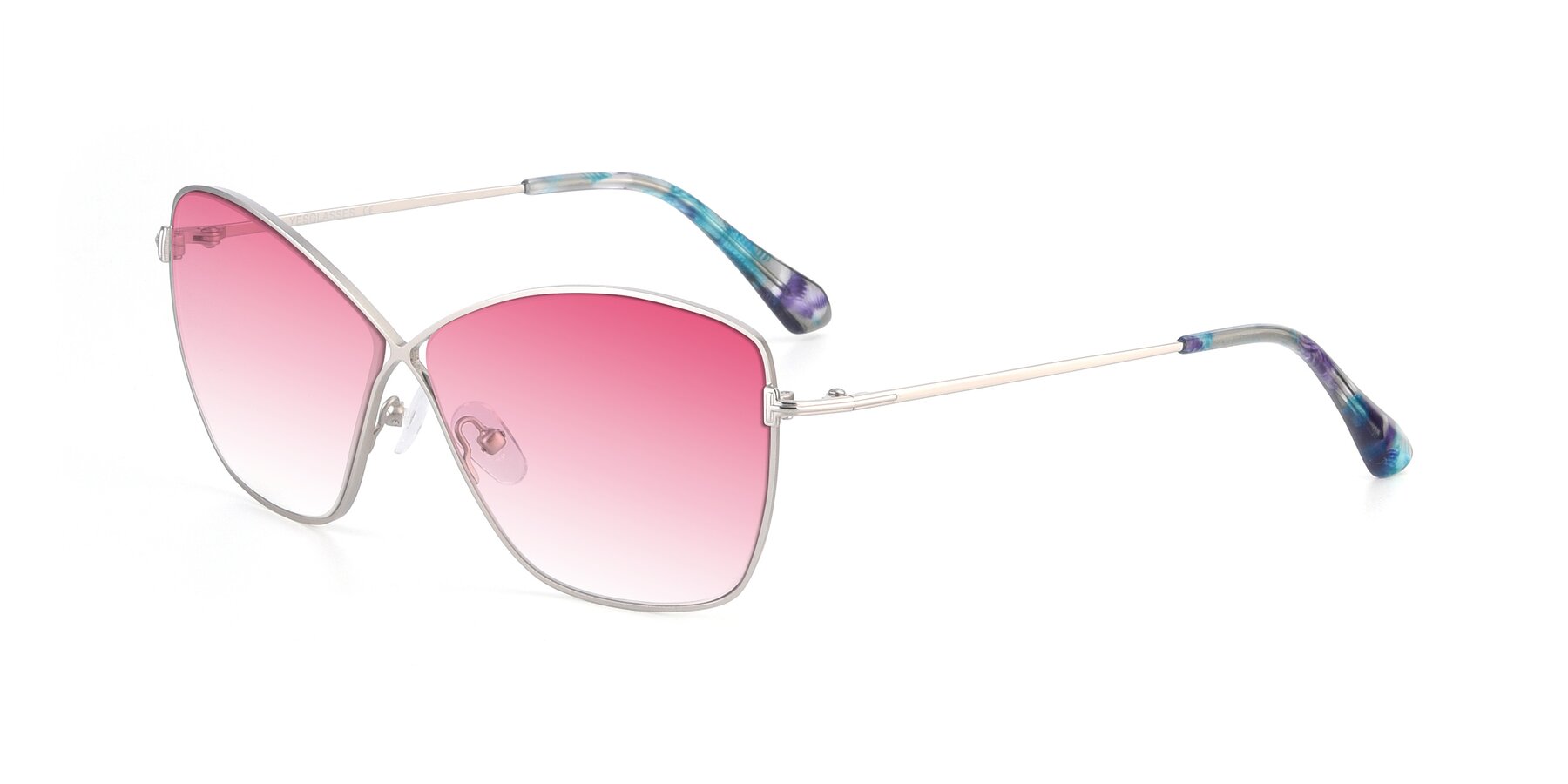 Angle of 9412 in Silver with Pink Gradient Lenses