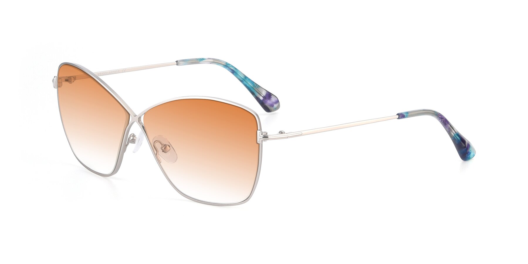 Angle of 9412 in Silver with Orange Gradient Lenses