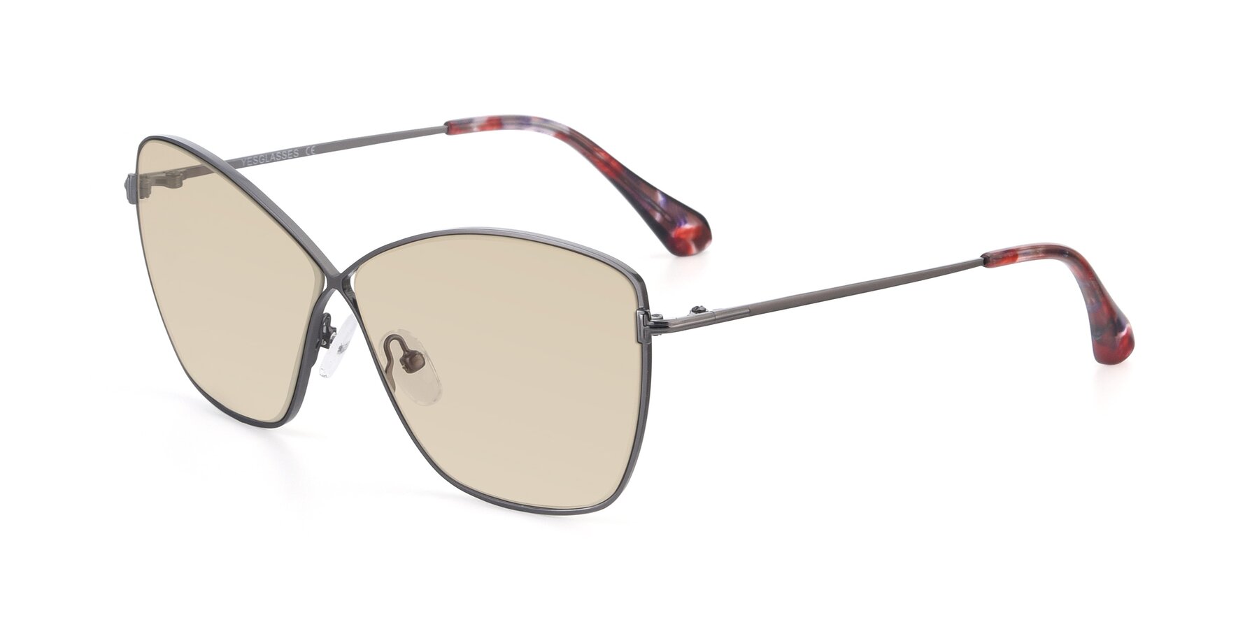 Angle of 9412 in Gunmetal with Light Brown Tinted Lenses
