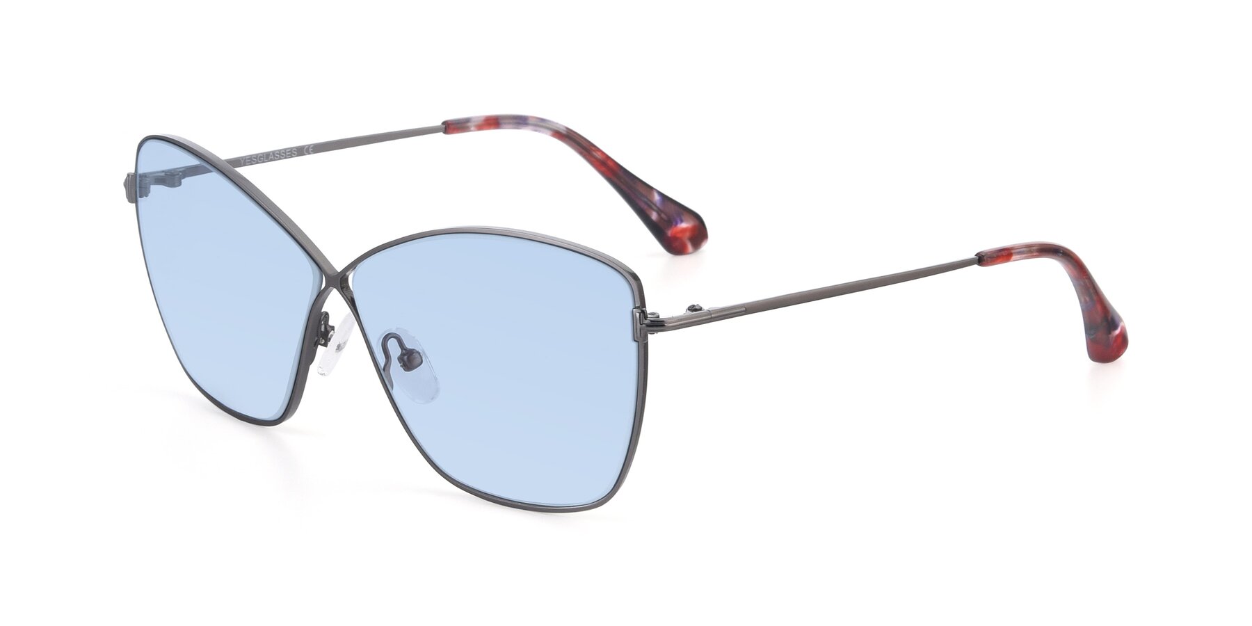 Angle of 9412 in Gunmetal with Light Blue Tinted Lenses