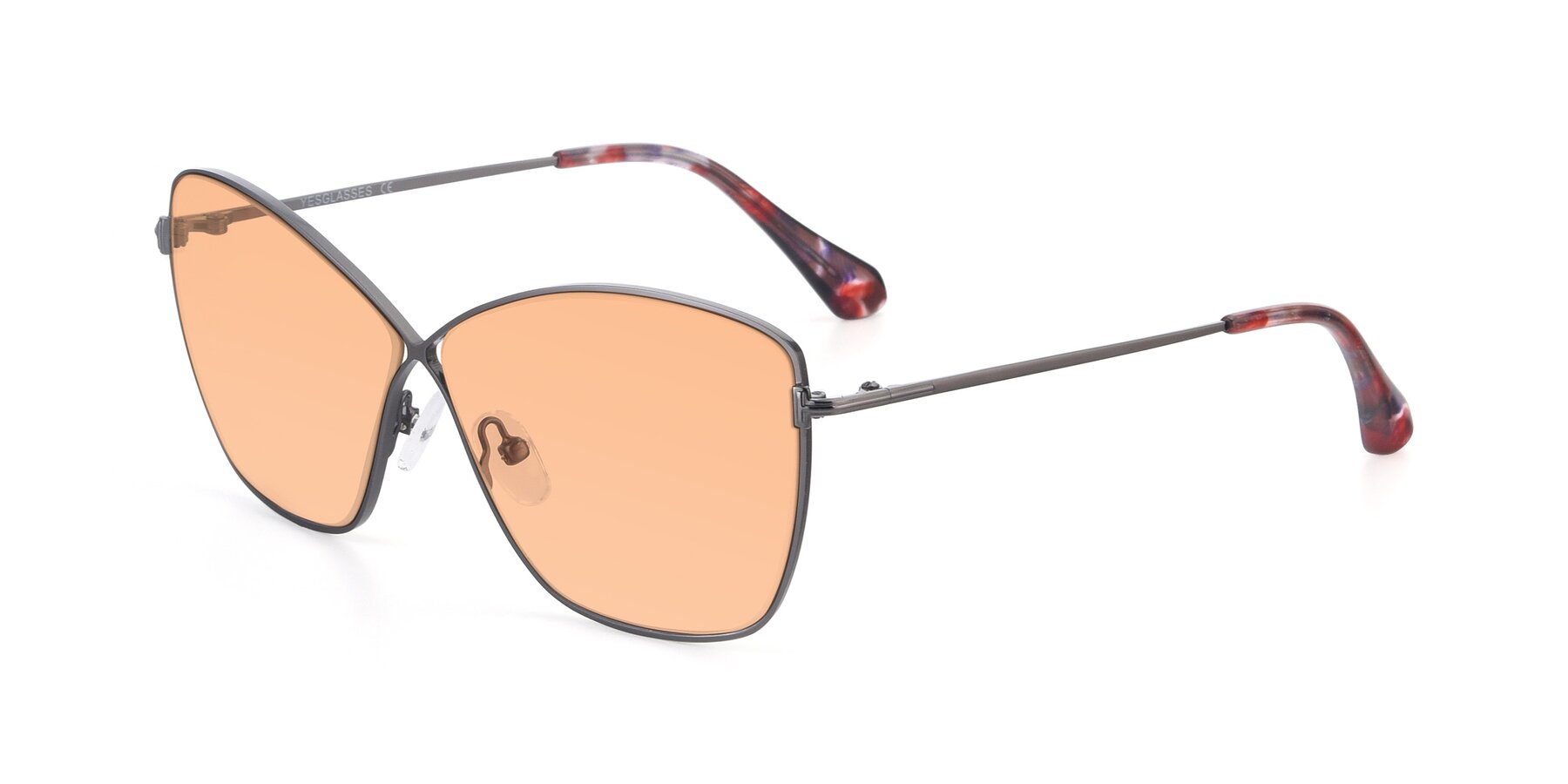 Angle of 9412 in Gunmetal with Light Orange Tinted Lenses