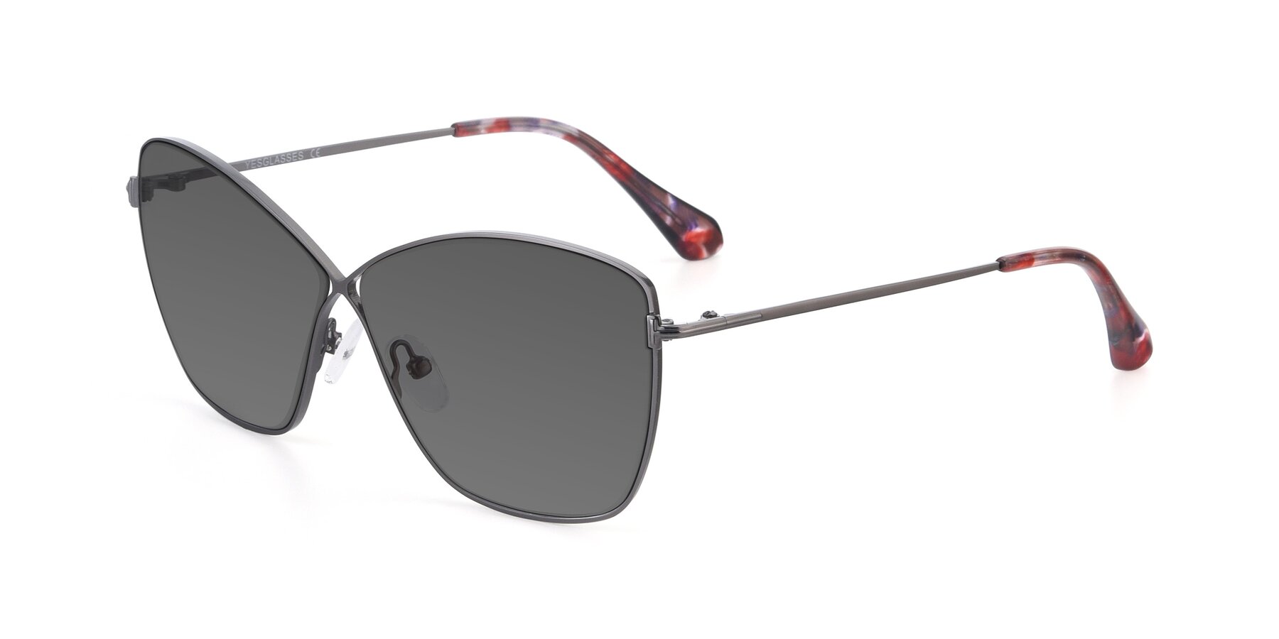 Angle of 9412 in Gunmetal with Medium Gray Tinted Lenses
