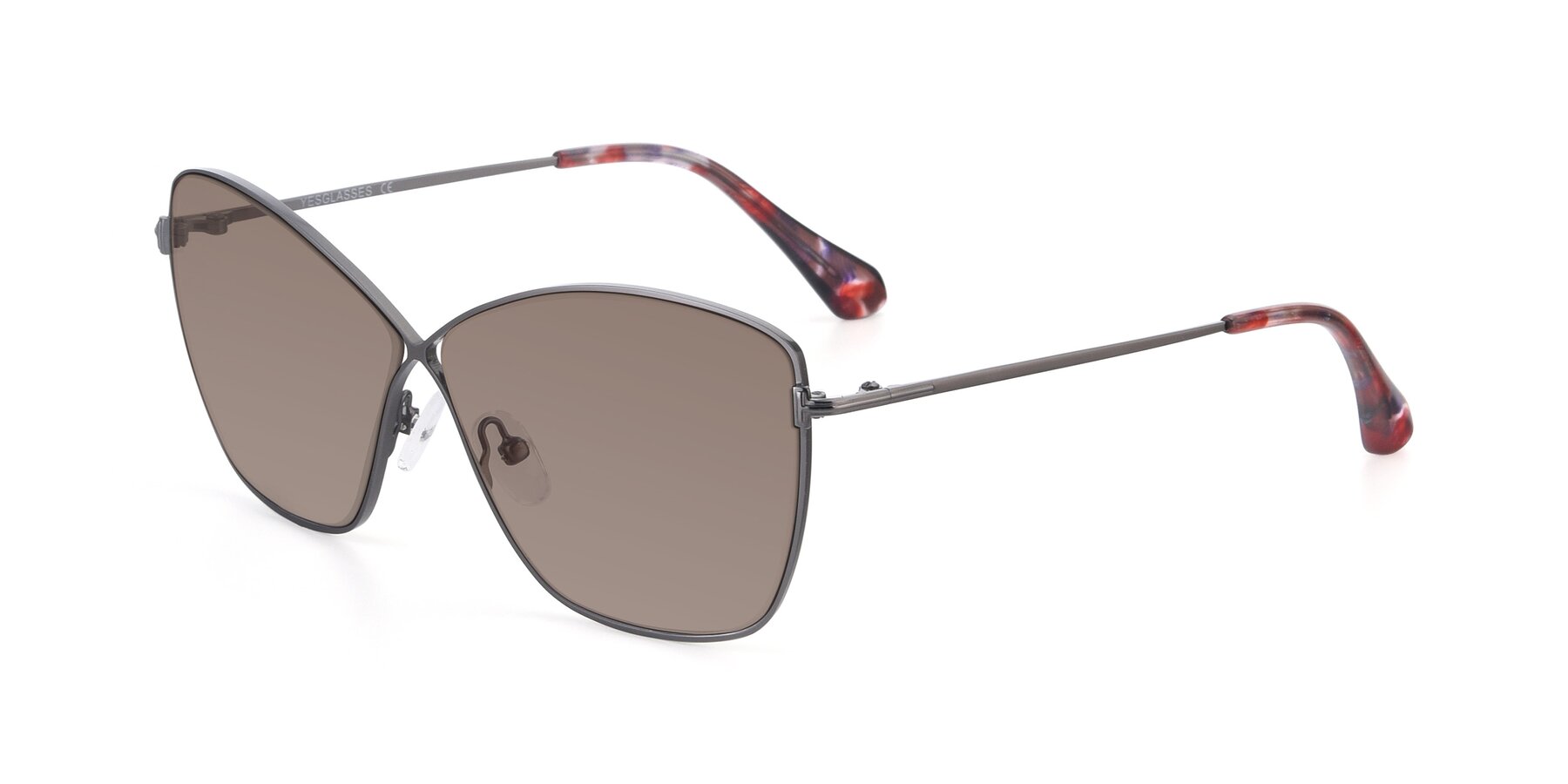 Angle of 9412 in Gunmetal with Medium Brown Tinted Lenses