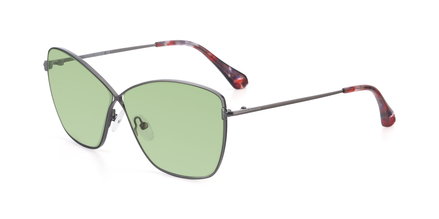 Angle of 9412 in Gunmetal with Medium Green Tinted Lenses