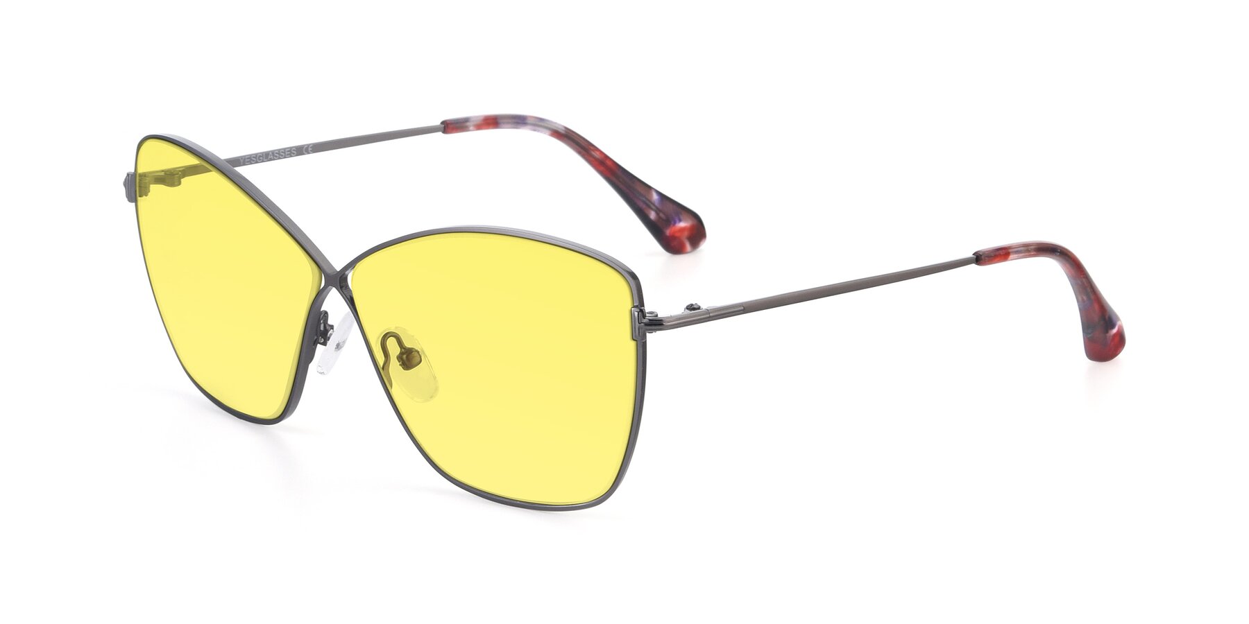 Angle of 9412 in Gunmetal with Medium Yellow Tinted Lenses