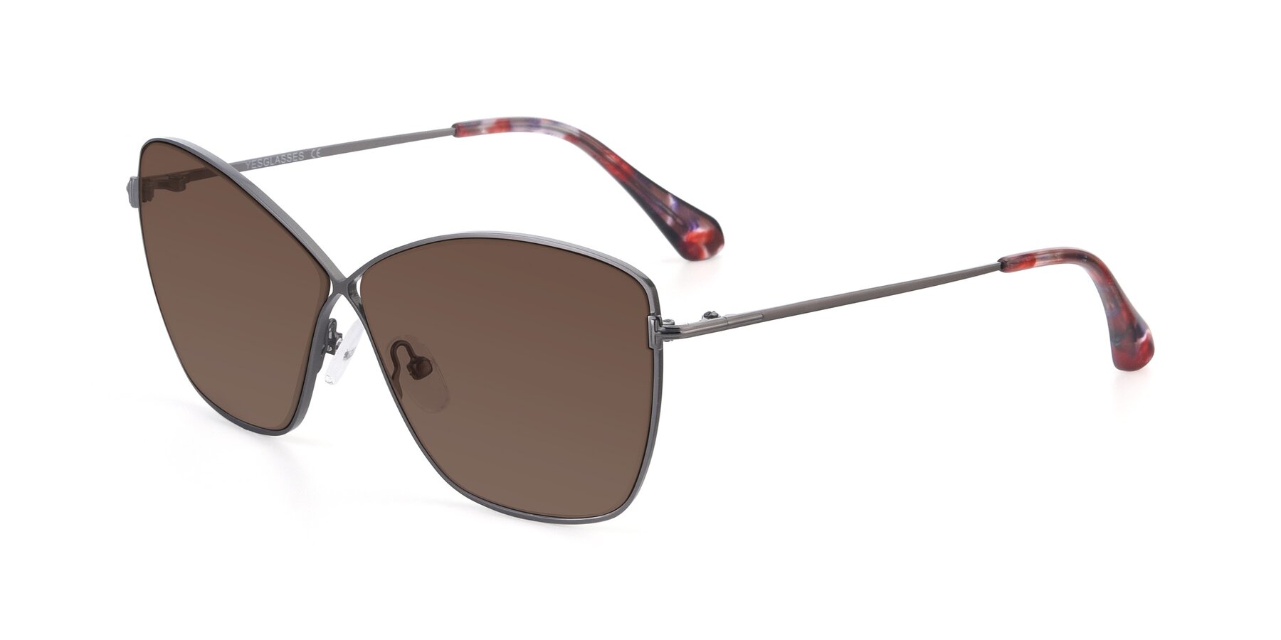 Angle of 9412 in Gunmetal with Brown Tinted Lenses