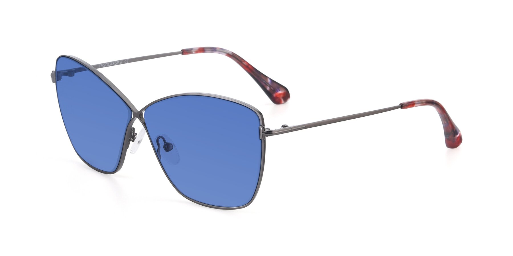 Angle of 9412 in Gunmetal with Blue Tinted Lenses