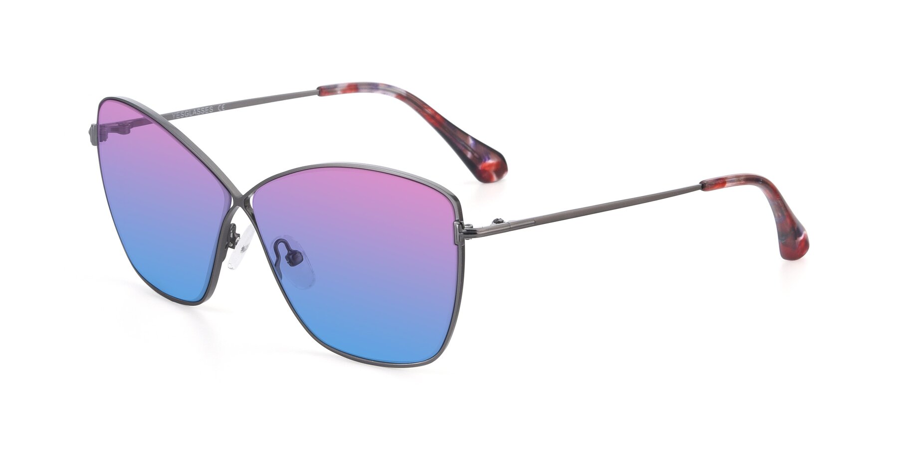 Angle of 9412 in Gunmetal with Pink / Blue Gradient Lenses