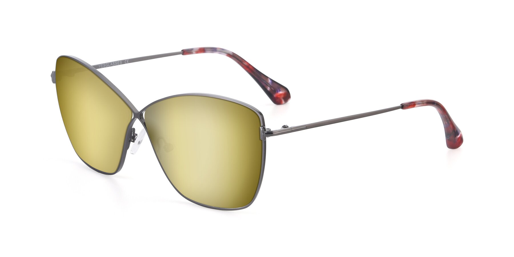 Angle of 9412 in Gunmetal with Gold Mirrored Lenses