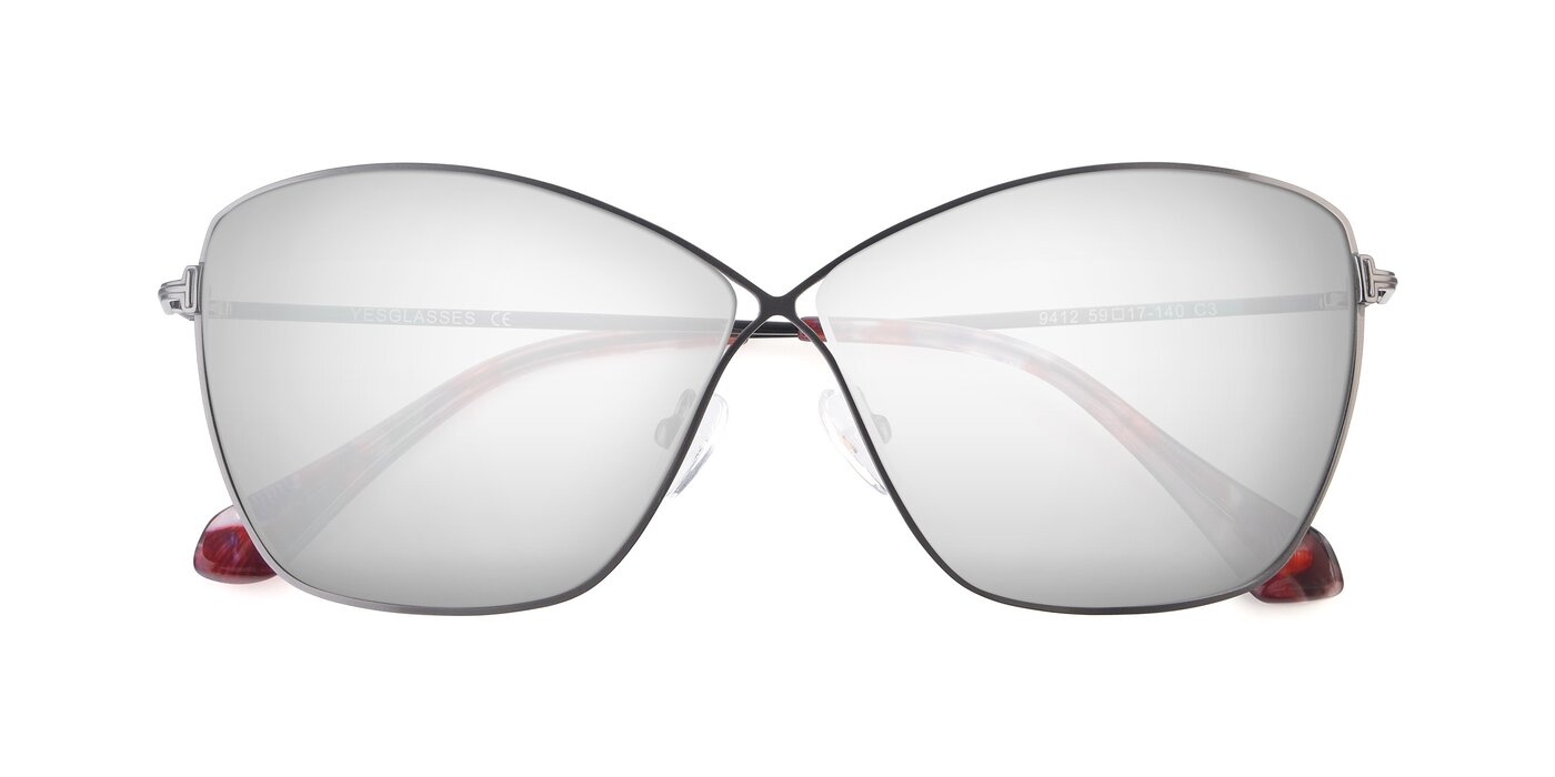 9412 - Gunmetal Flash Mirrored Sunglasses